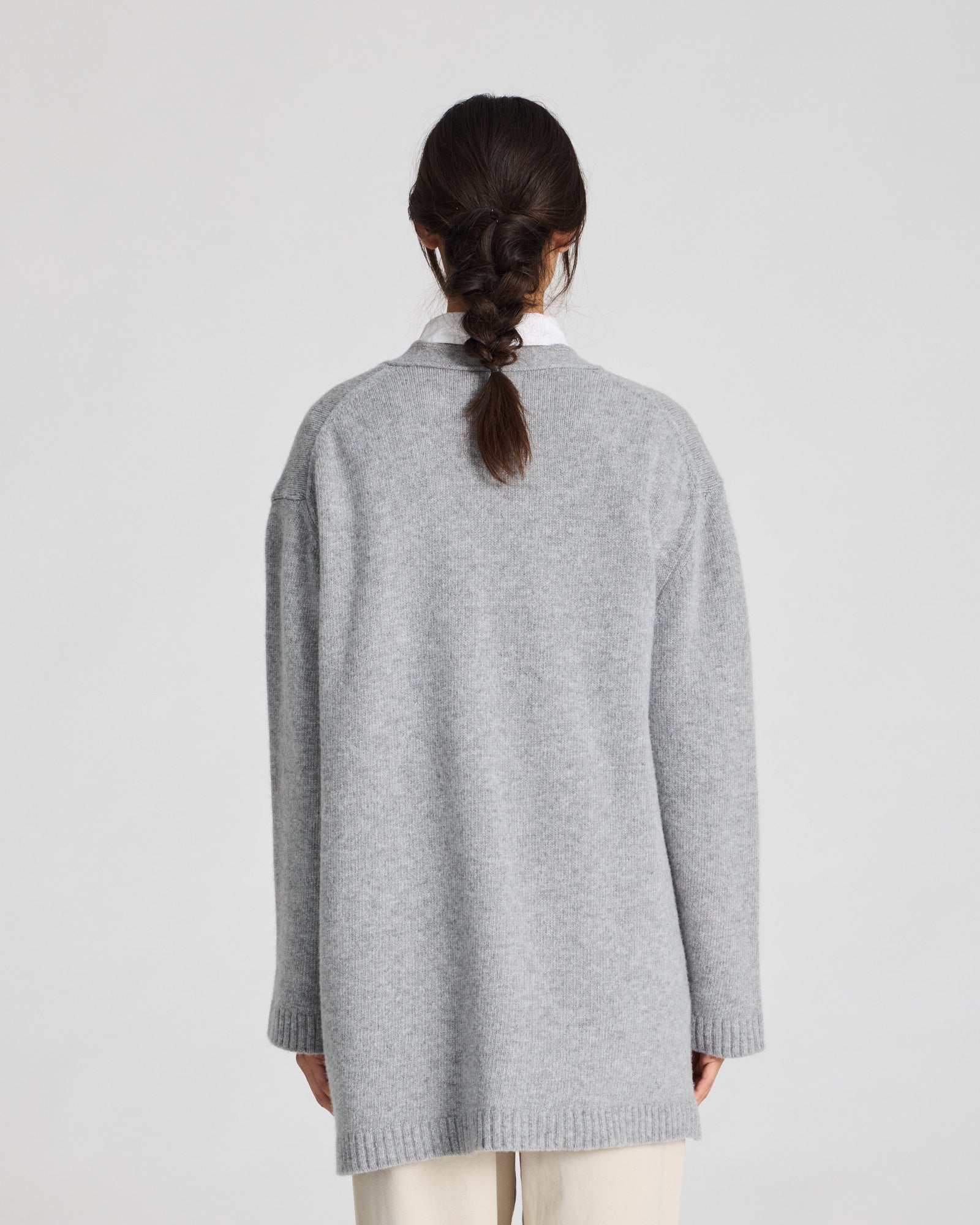 GAI+LISVA Alba Lambswool Cardigan Lambswool l Knitwear 602 Grey Melange