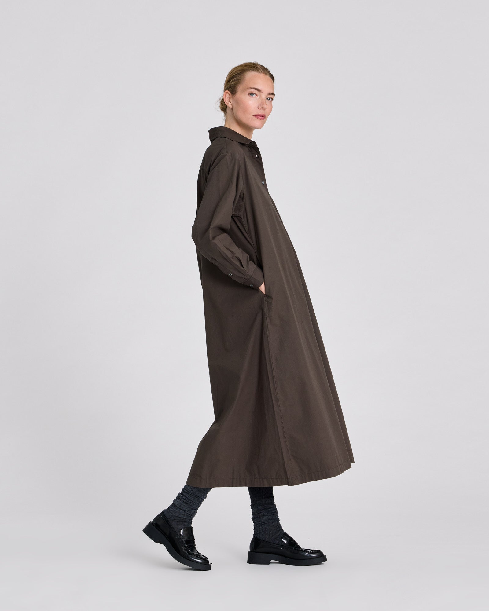 GAI+LISVA Alba Poplin Shirt Dress Dresses & Skirts 651 Black Olive