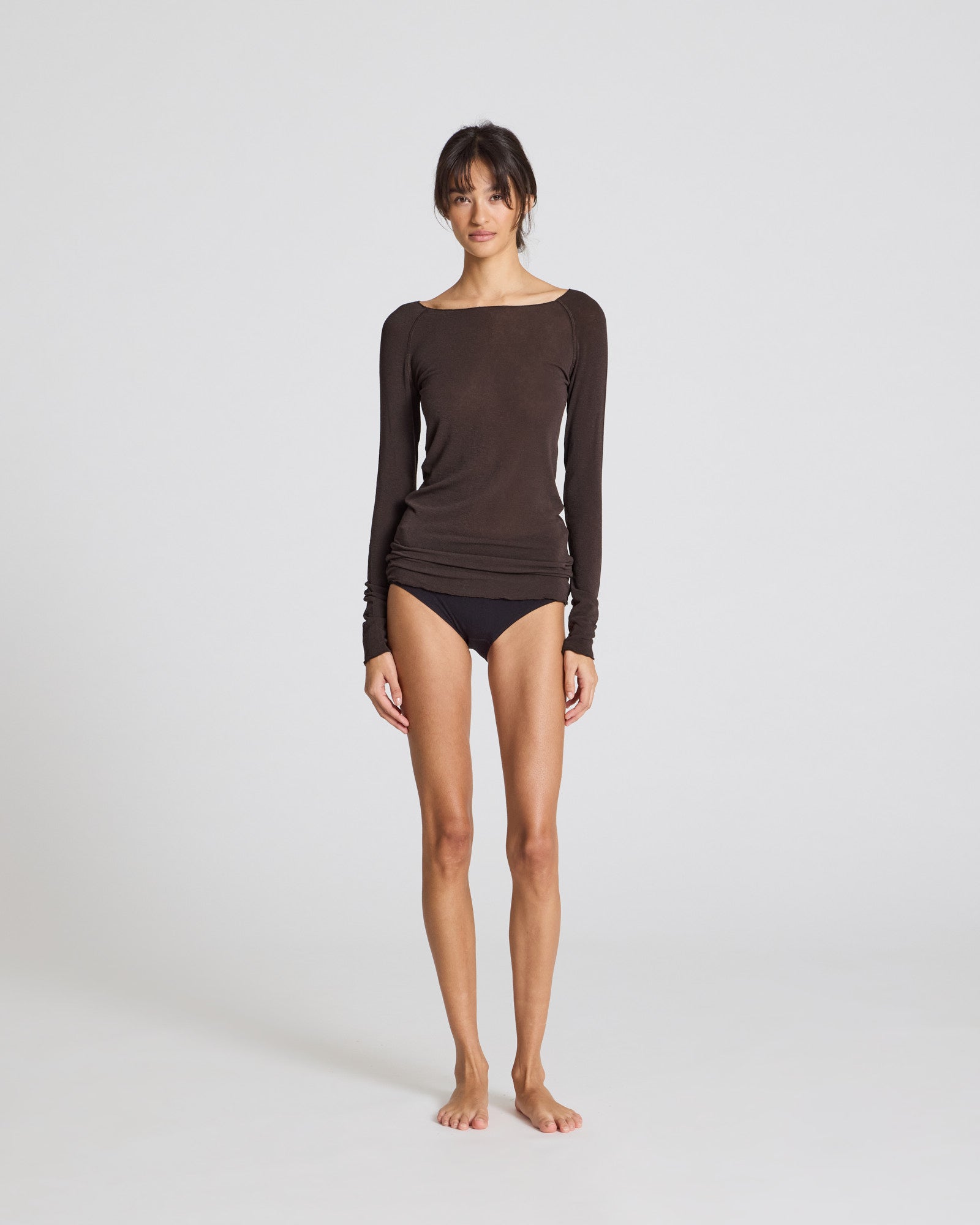 GAI+LISVA Amalie Wool Top Tops & T-shirts 681 Mulch