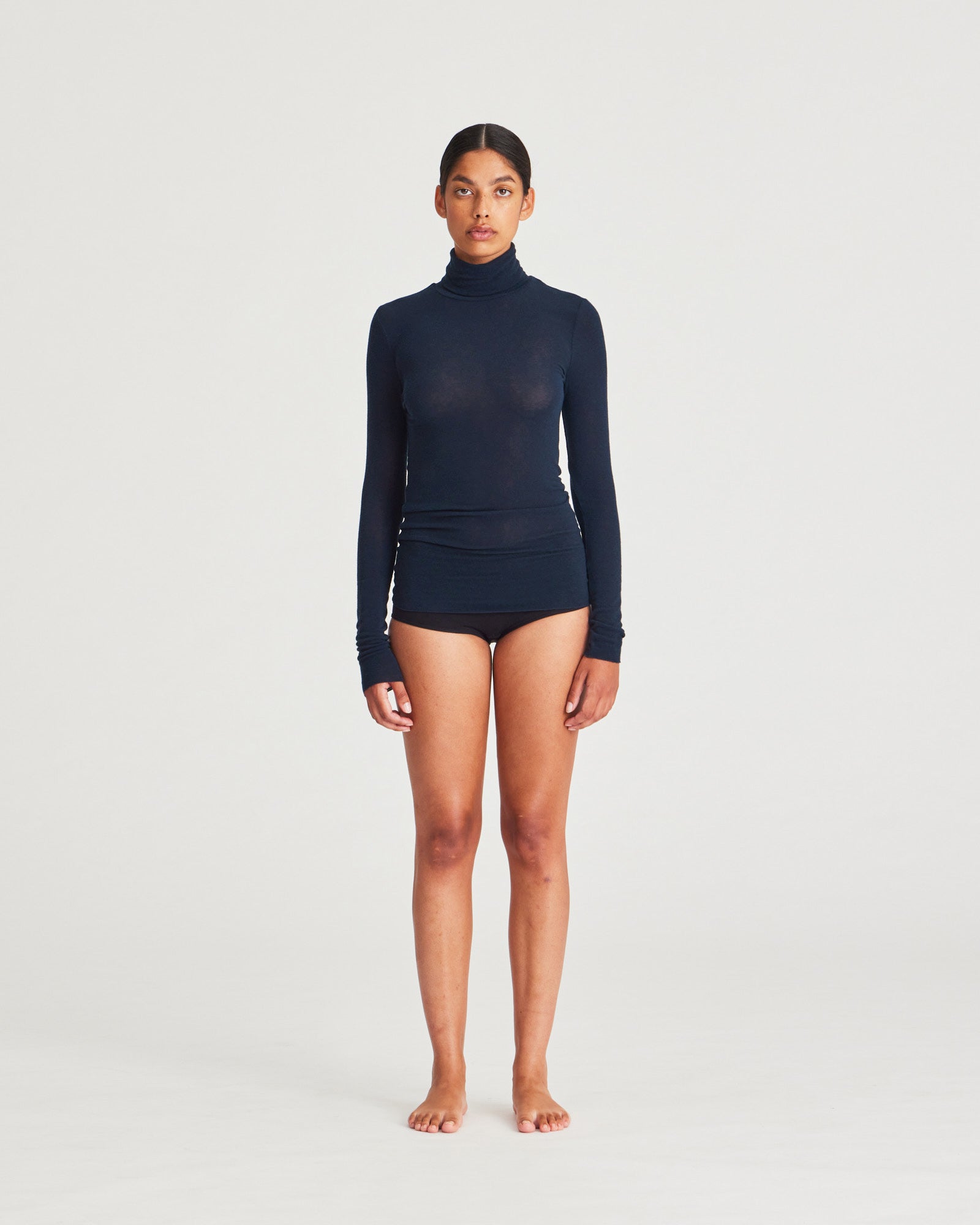 GAI+LISVA Anna Wool Turtleneck Top 181 Midnight Blue