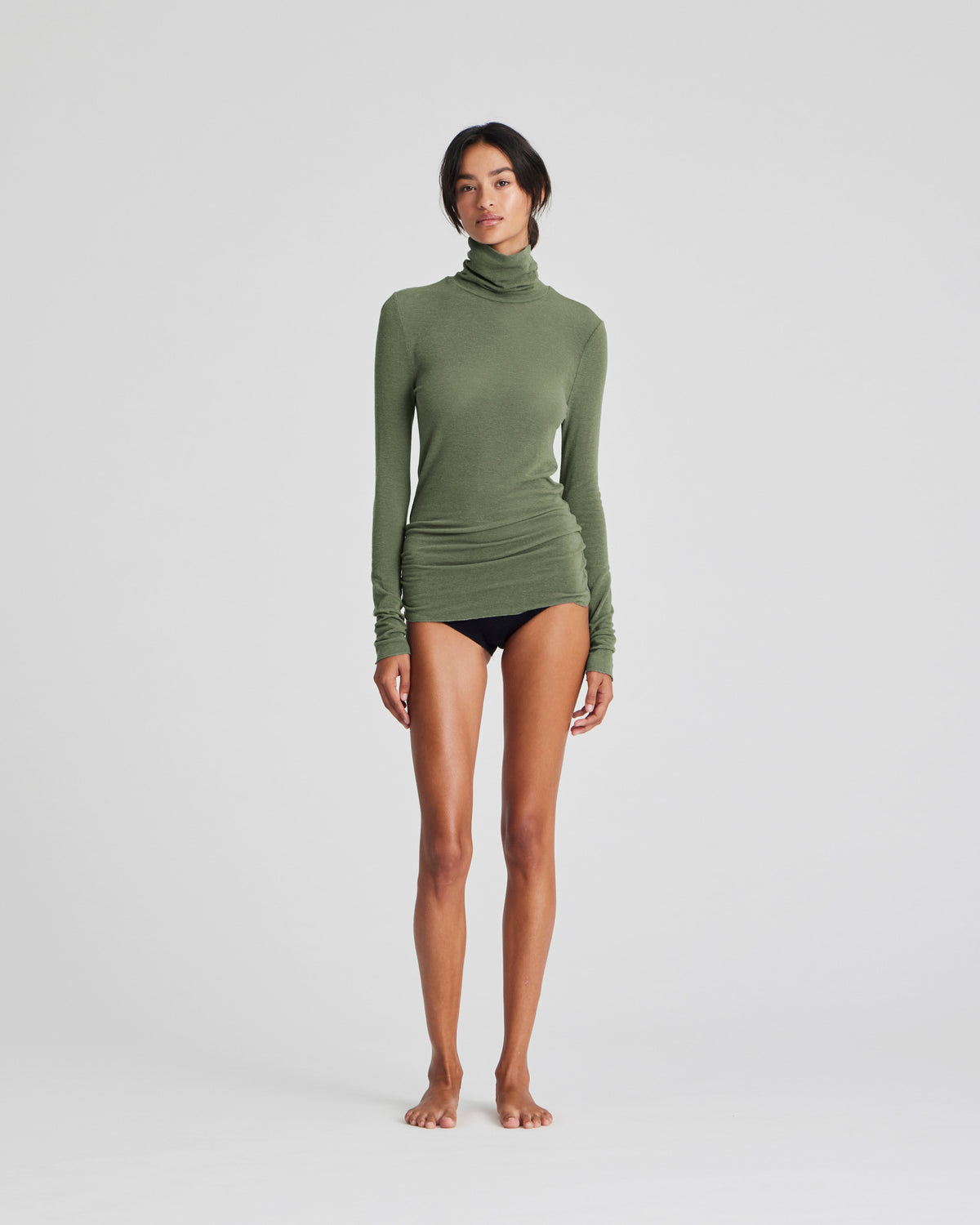 GAI+LISVA Anna Wool Turtleneck Tops & T-shirts 170 Olive Night