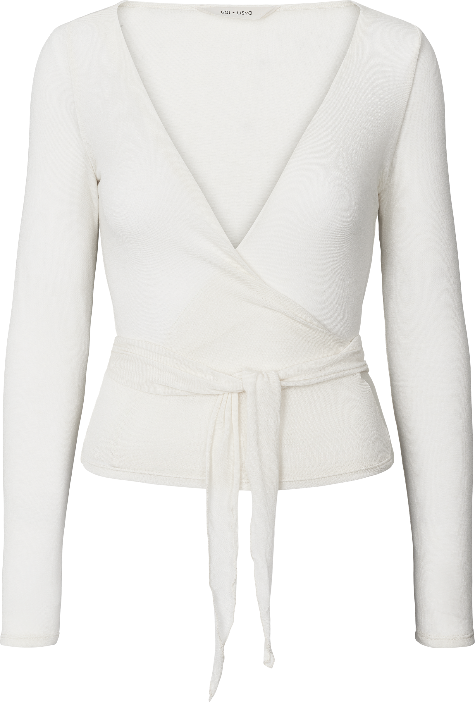 GAI+LISVA Anne Wool Wrap Top Tops & T-shirts 100 White