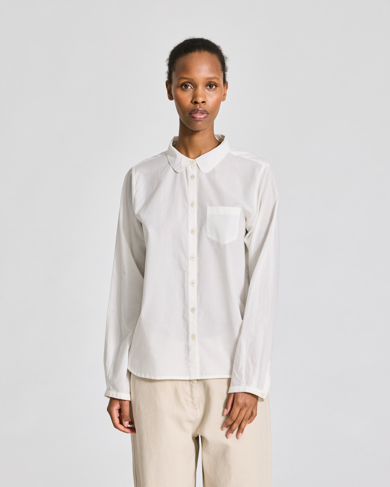 GAI+LISVA Britta L/S Cotton Voile Shirt Shirts & Blouses 762 Egret