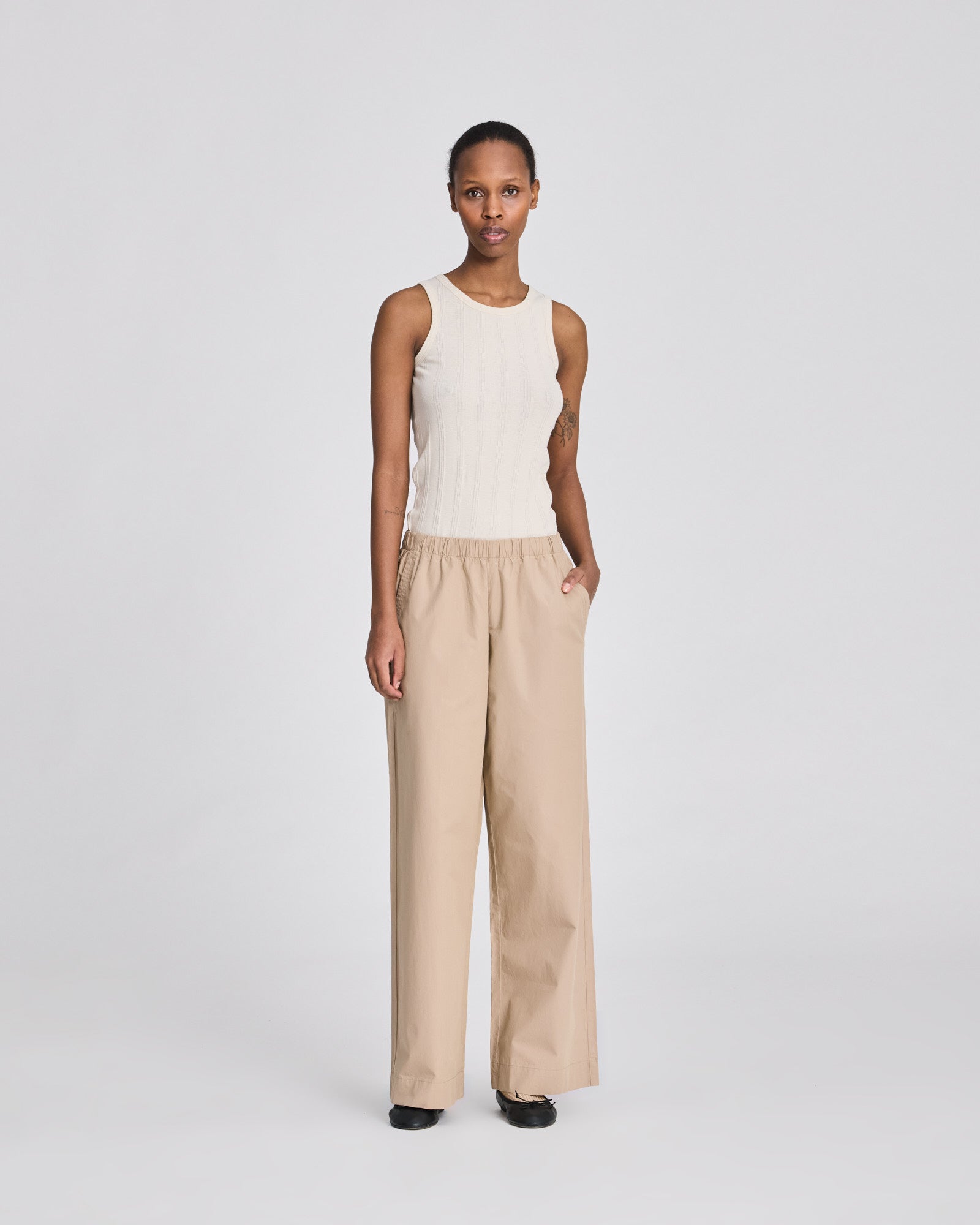 GAI+LISVA Christine Poplin Pants GOTS Trousers & Shorts 735 Chinchilla