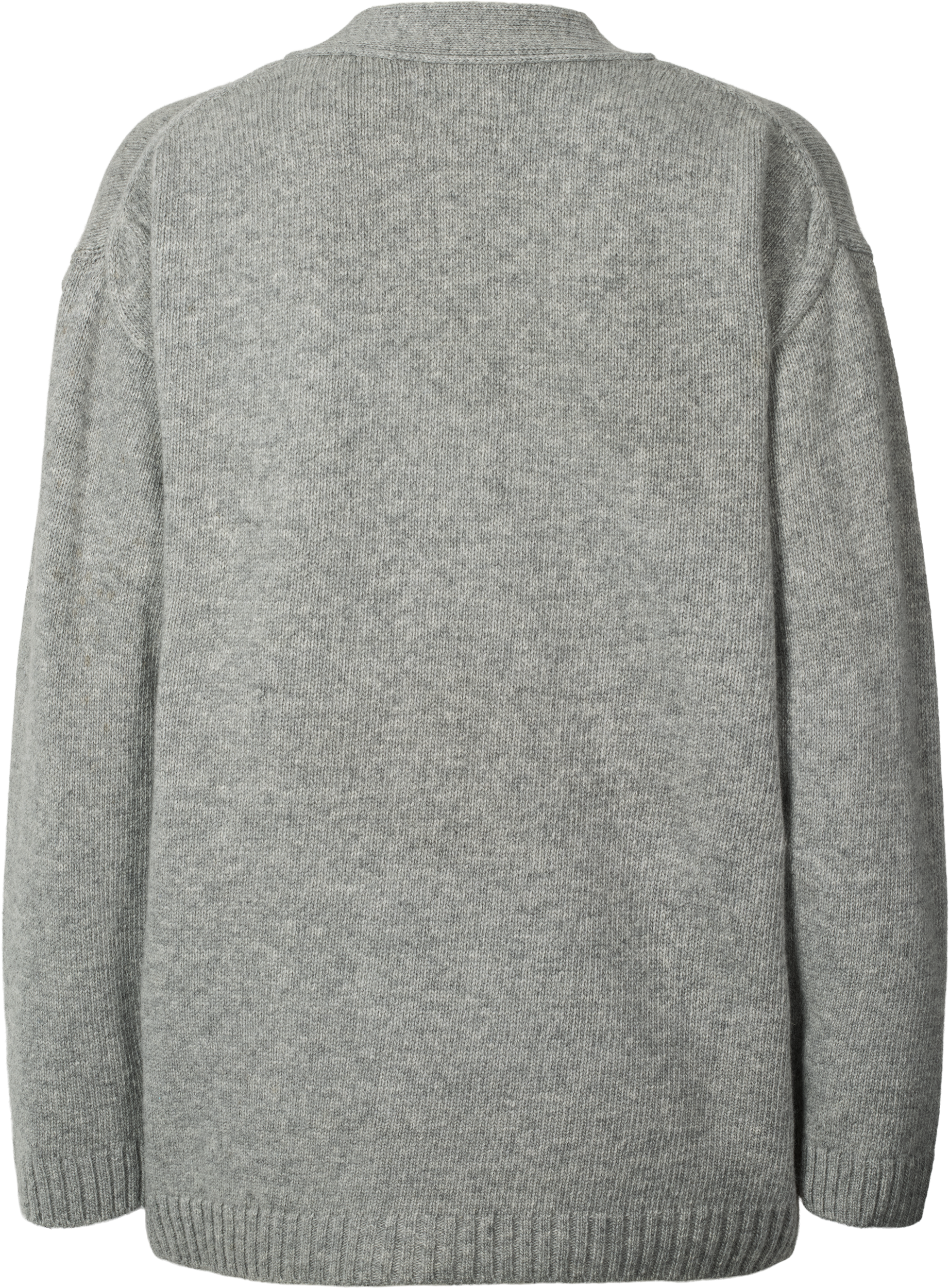 GAI+LISVA Edith Lambswool Cardigan GOTS 243975 Knit 602 Grey Melange