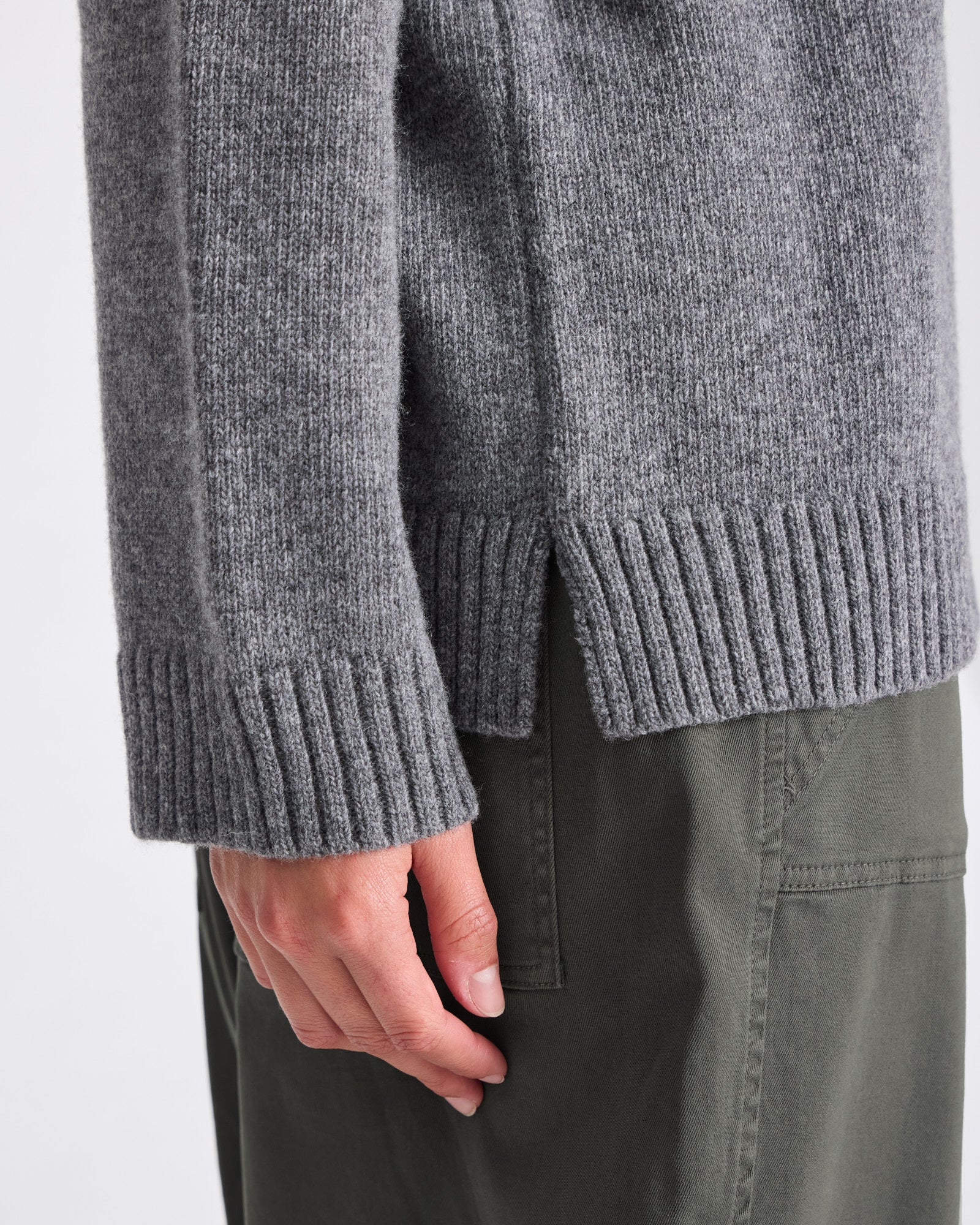 GAI+LISVA Emely Lambswool Knit GOTS Knitwear 631 Grafitti Grey Melangé