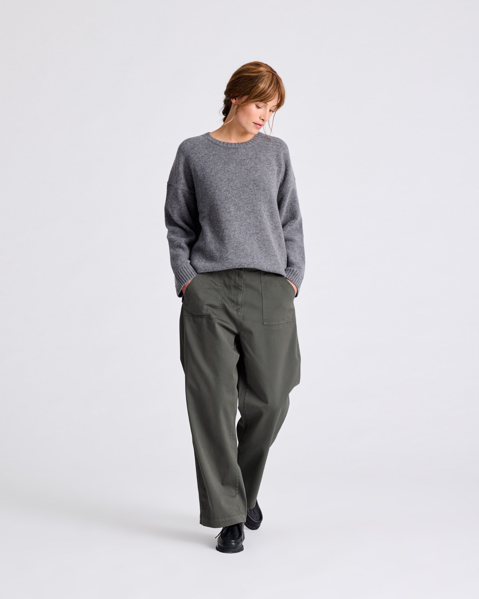 GAI+LISVA Emely Lambswool Knit GOTS Knitwear 631 Grafitti Grey Melangé
