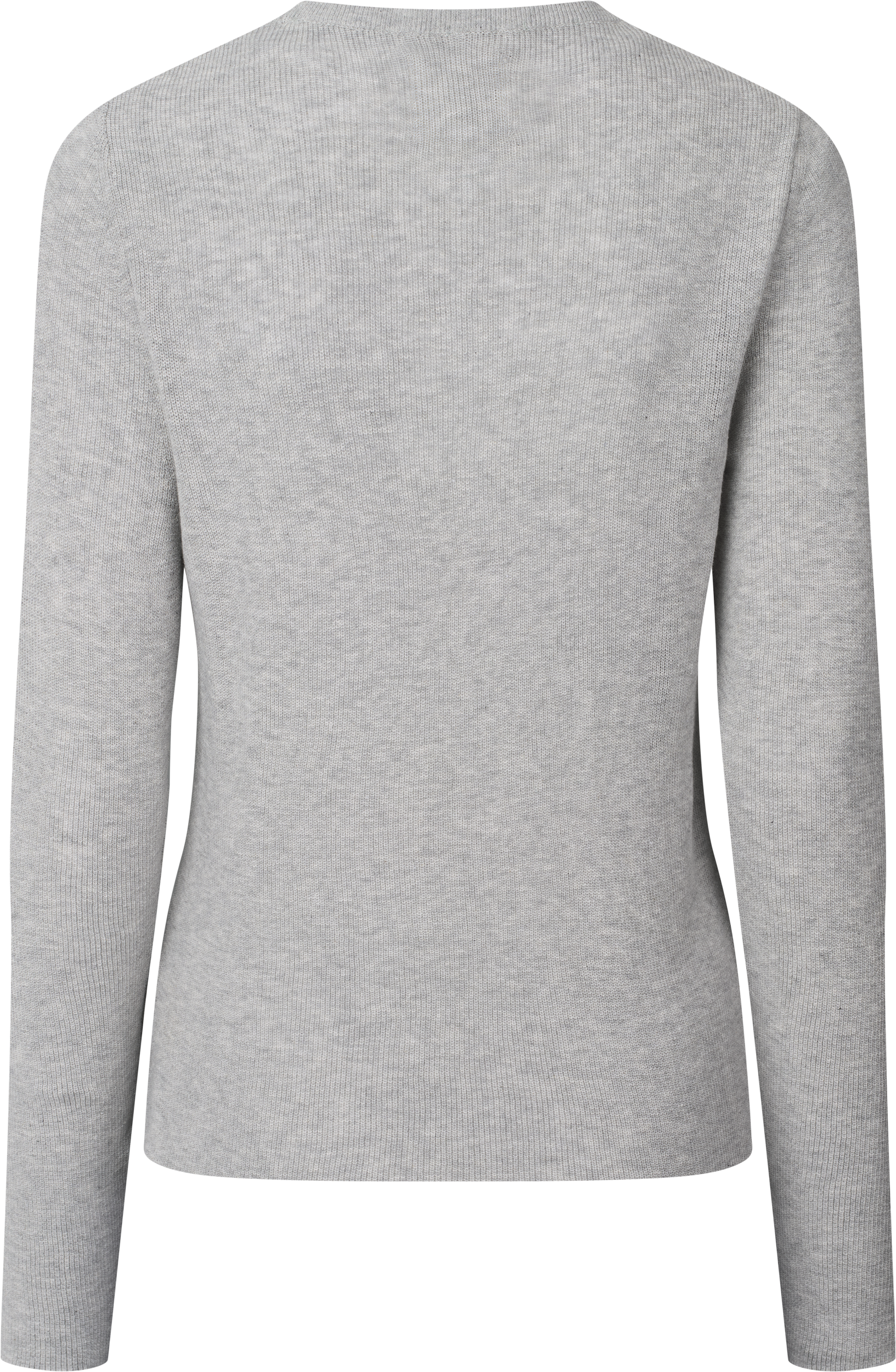 GAI+LISVA Freja L/S Cotton Rib Top GOTS Knitwear 601 Light Grey Melange