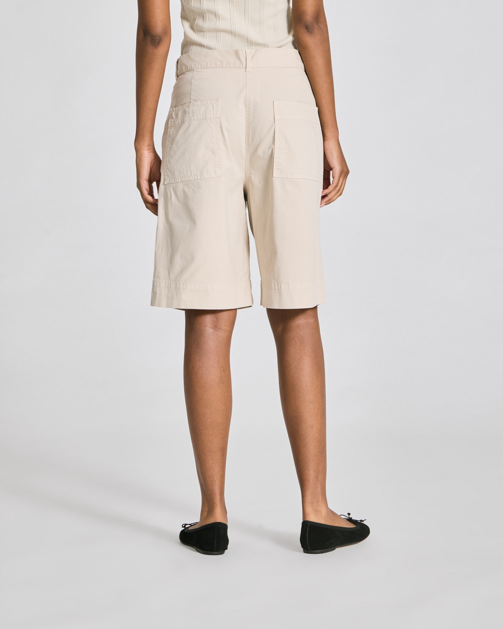 GAI+LISVA Gerda Stretched Twill Shorts Trousers & Shorts 139 Ancient Grey