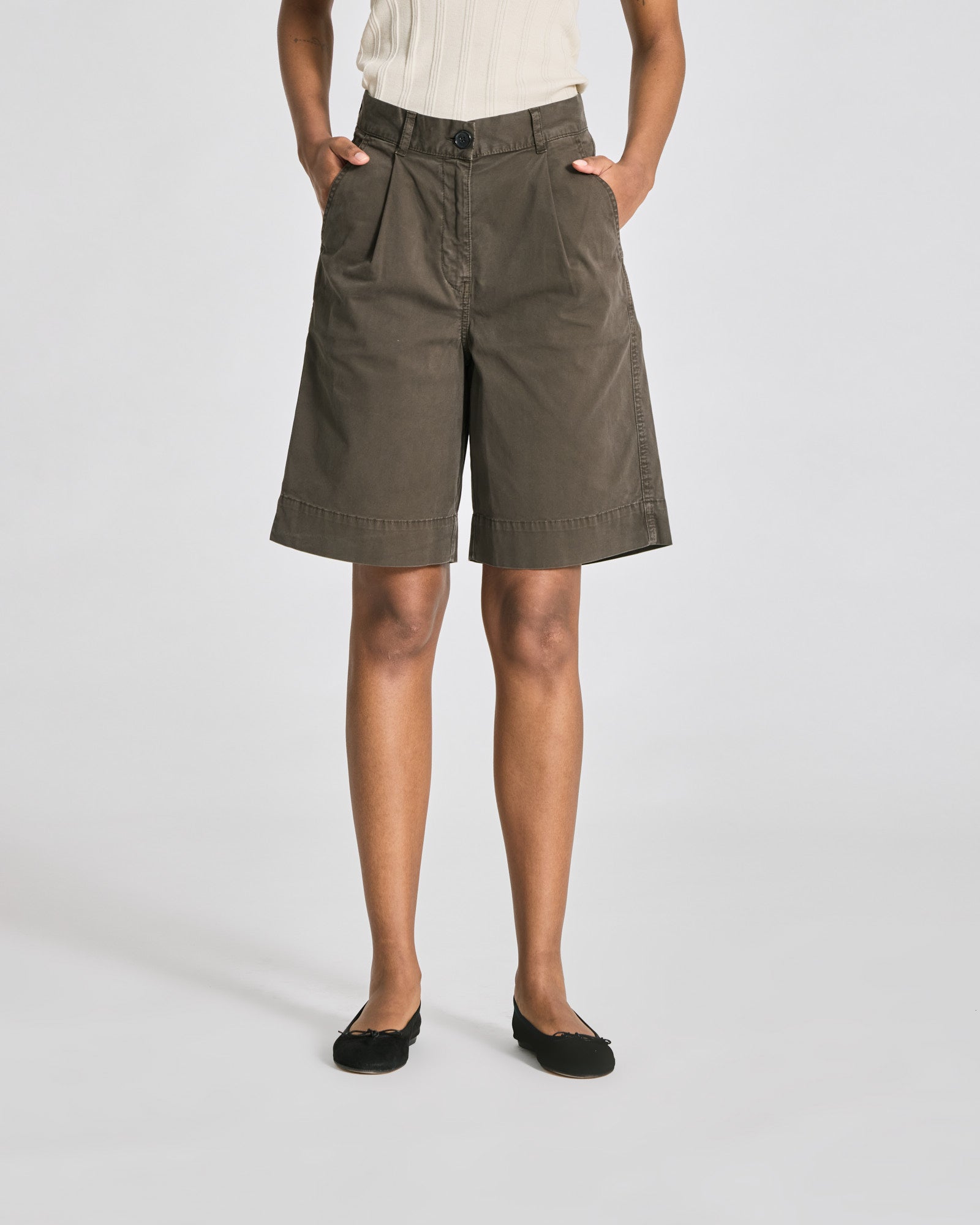 GAI+LISVA Gerda Stretched Twill Shorts Trousers & Shorts 750 Black Ink