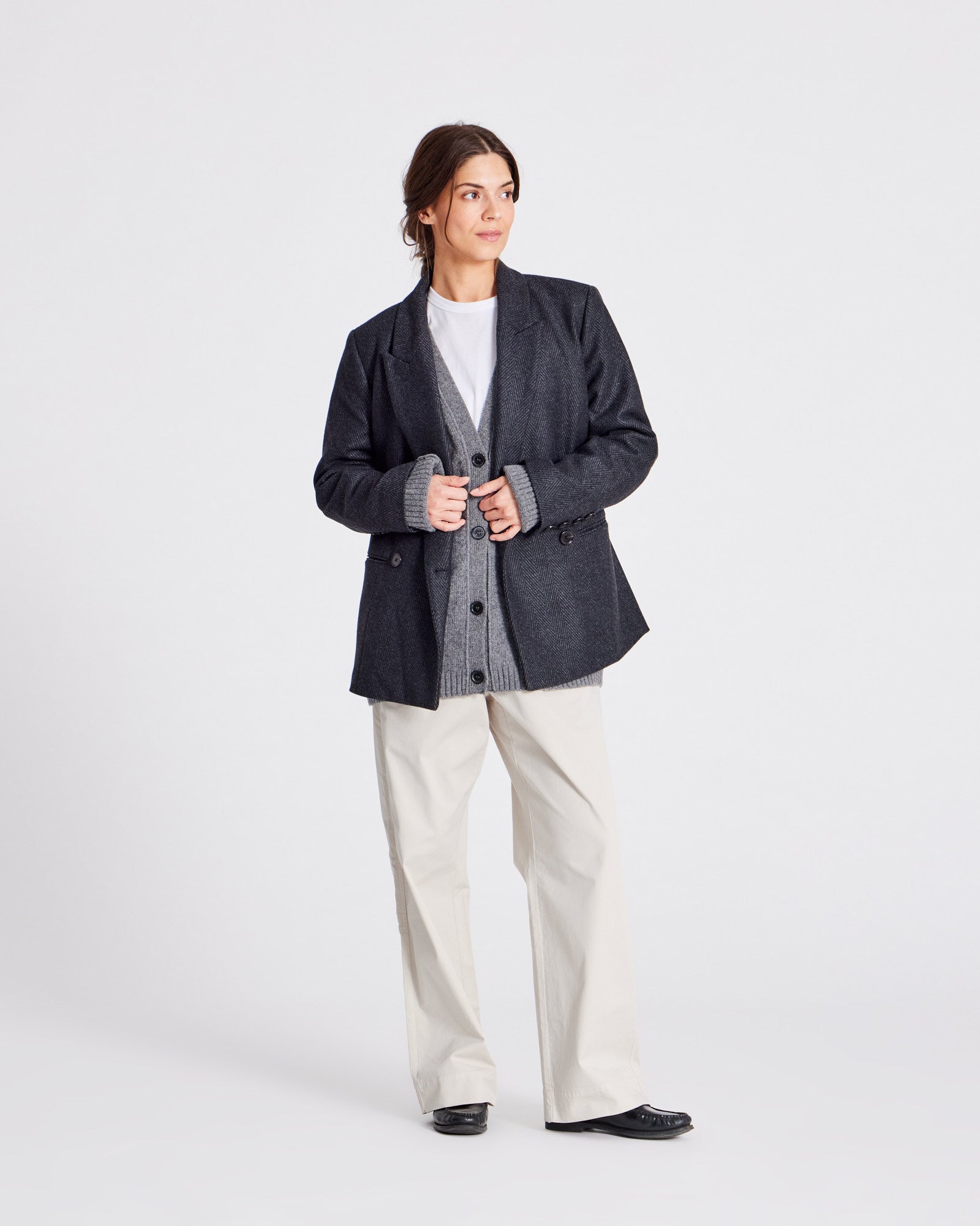 GAI+LISVA Josephine Jacket Outerwear 614 Dark Grey Melange