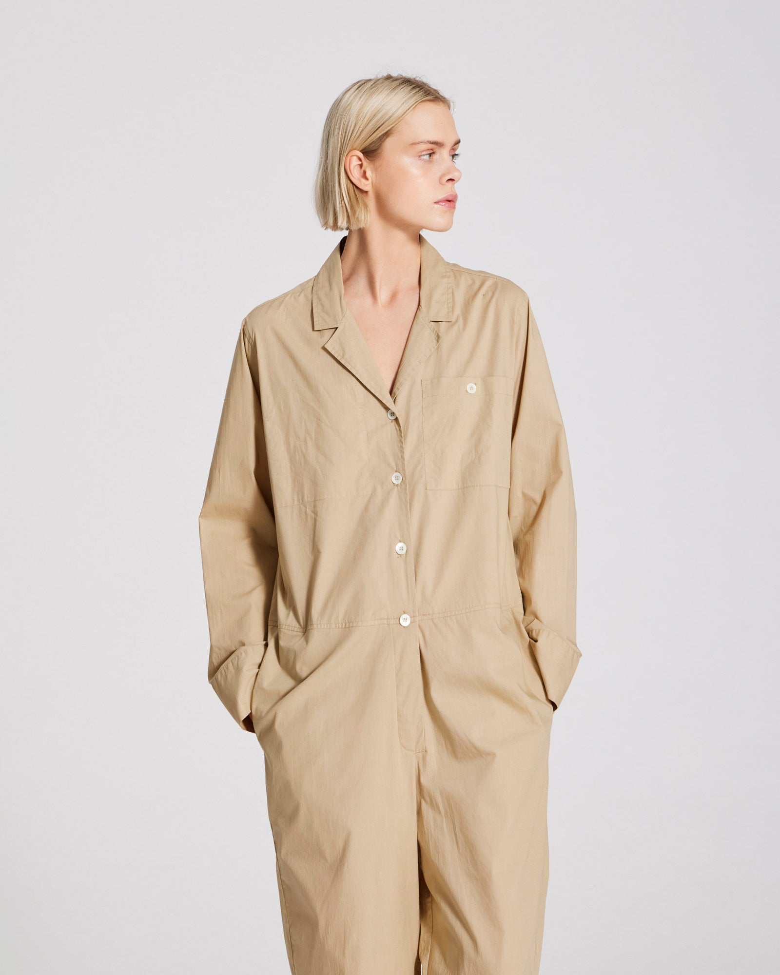 GAI+LISVA Lotus Jumpsuit Cotton Poplin Trousers & Shorts 735 Chinchilla