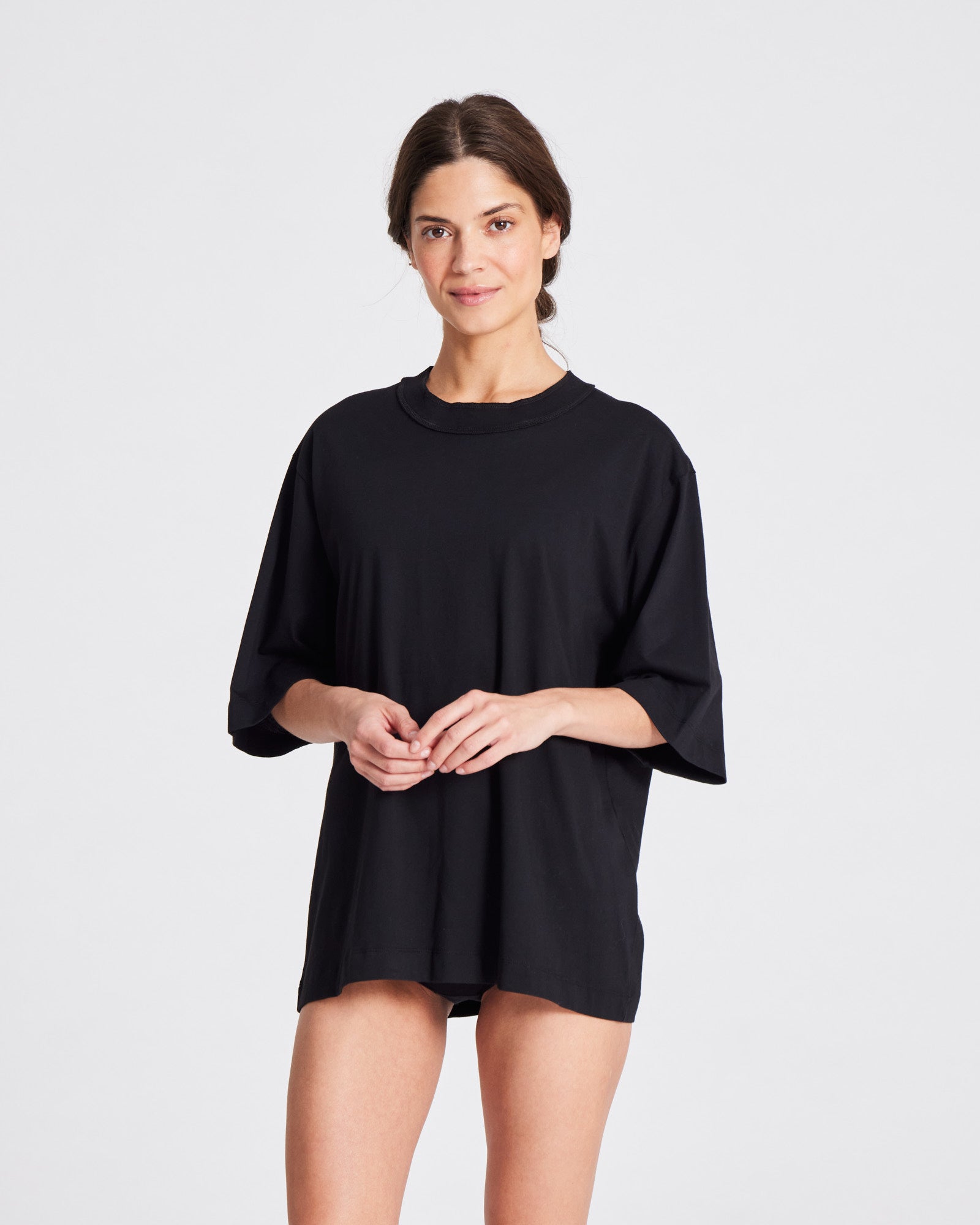 GAI+LISVA Maya Oversize Tee GOTS 243975 Tops & T-shirts 650 Black