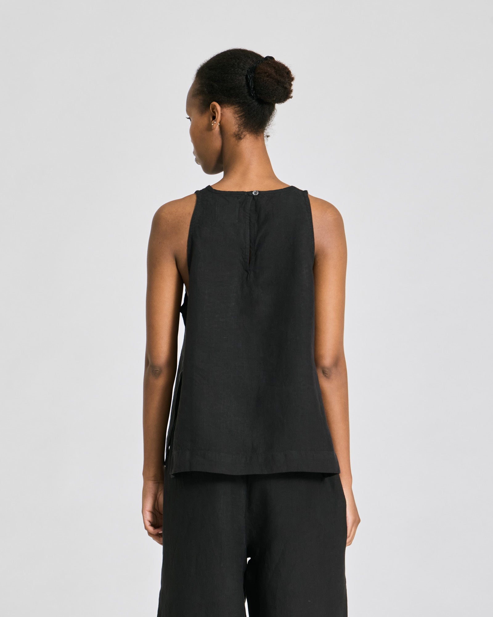 GAI+LISVA Mia Maya Linen Top GOTS Shirts & Blouses 650 Black