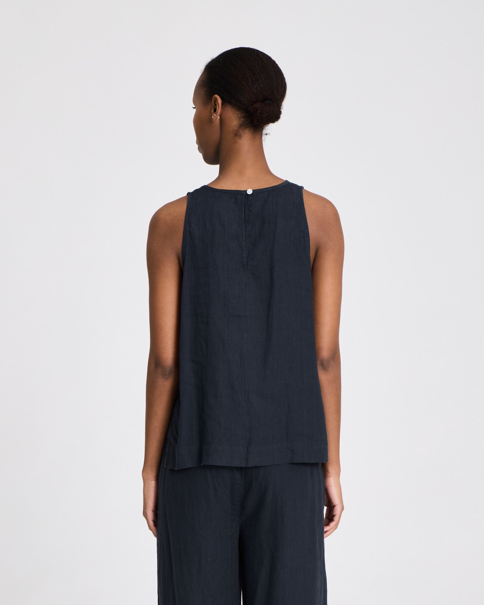 GAI+LISVA Mia Maya Linen Top GOTS Tops & T-shirts 181 Midnight Blue