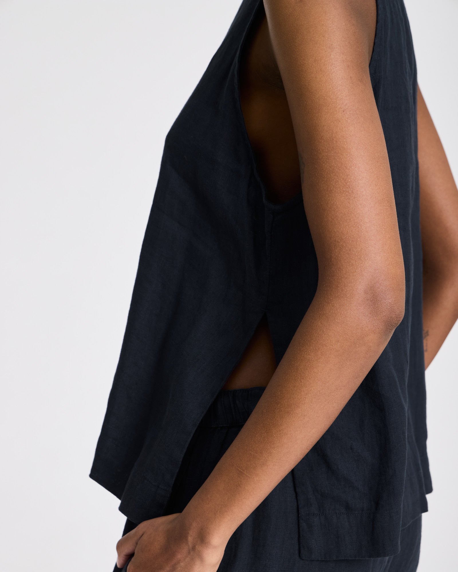 GAI+LISVA Mia Maya Linen Top GOTS Shirts & Blouses 181 Midnight Blue