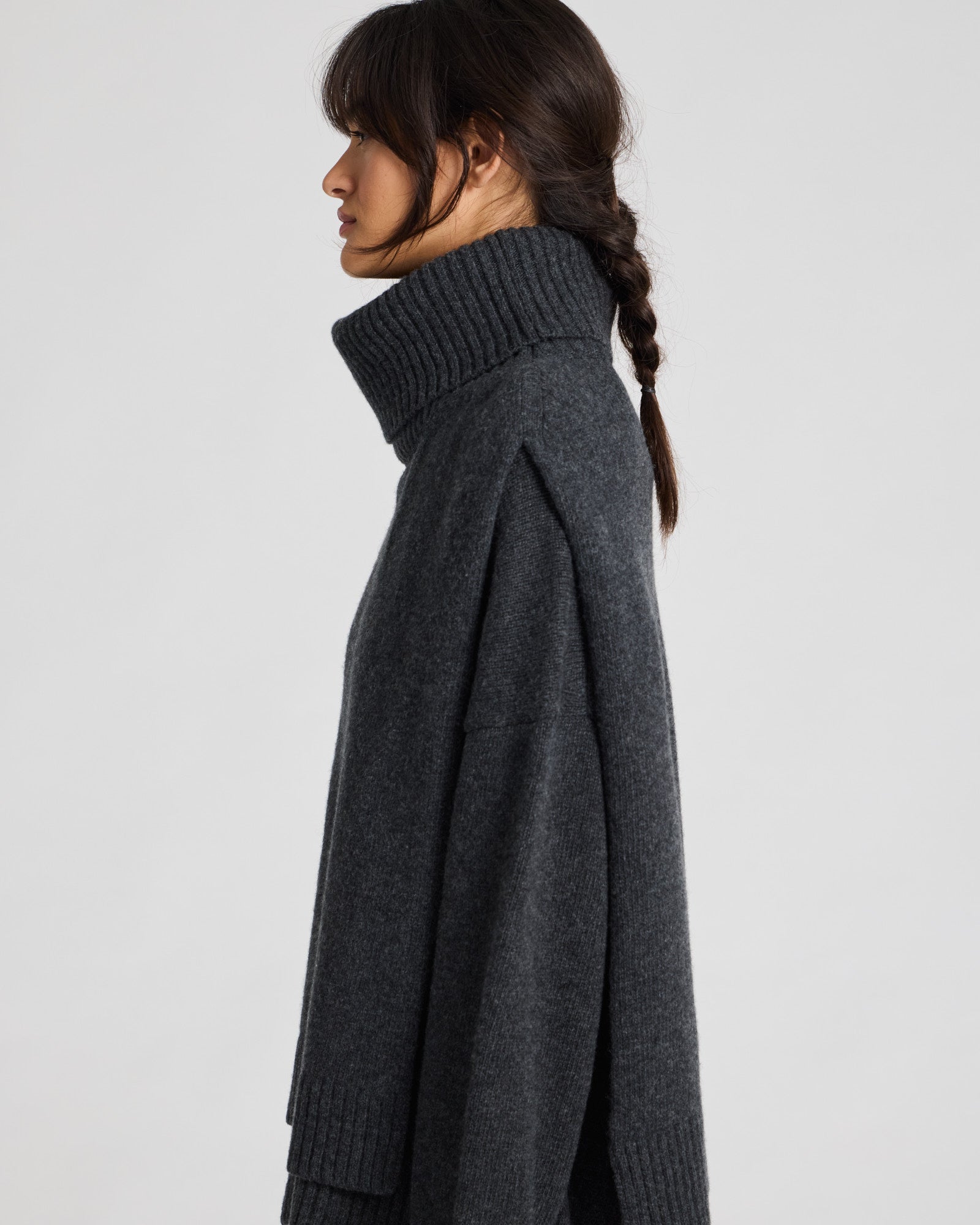 GAI+LISVA Michelle Neck Piece Knit 605 Dark Grey Melangè