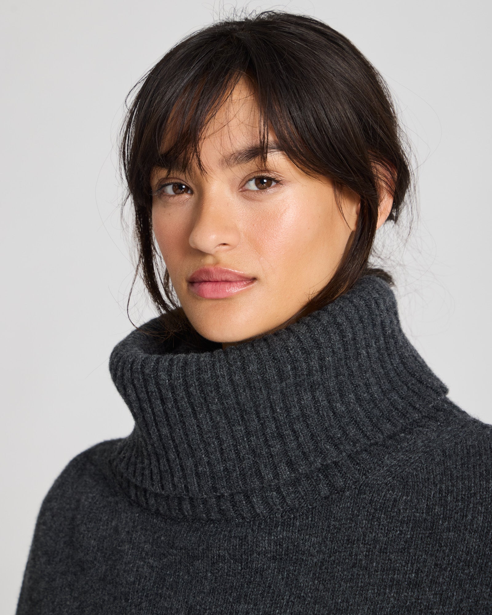 GAI+LISVA Michelle Neck Piece Knit 605 Dark Grey Melangè