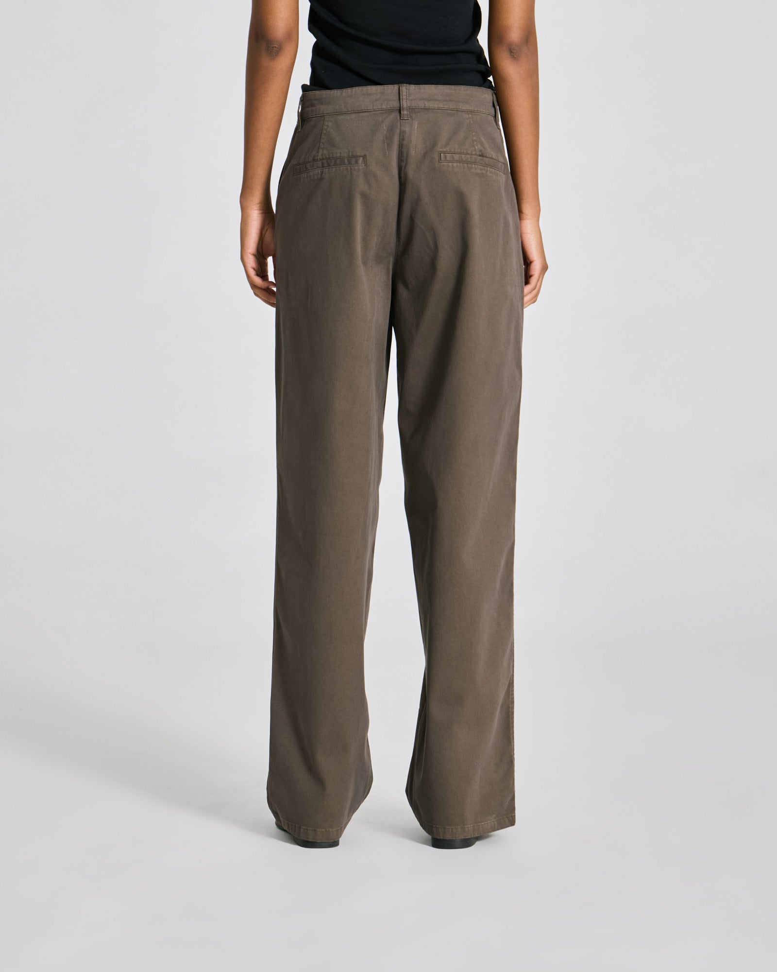 GAI+LISVA Natalie Cotton Stretched Twill Pants Trousers & Shorts 651 Black Olive