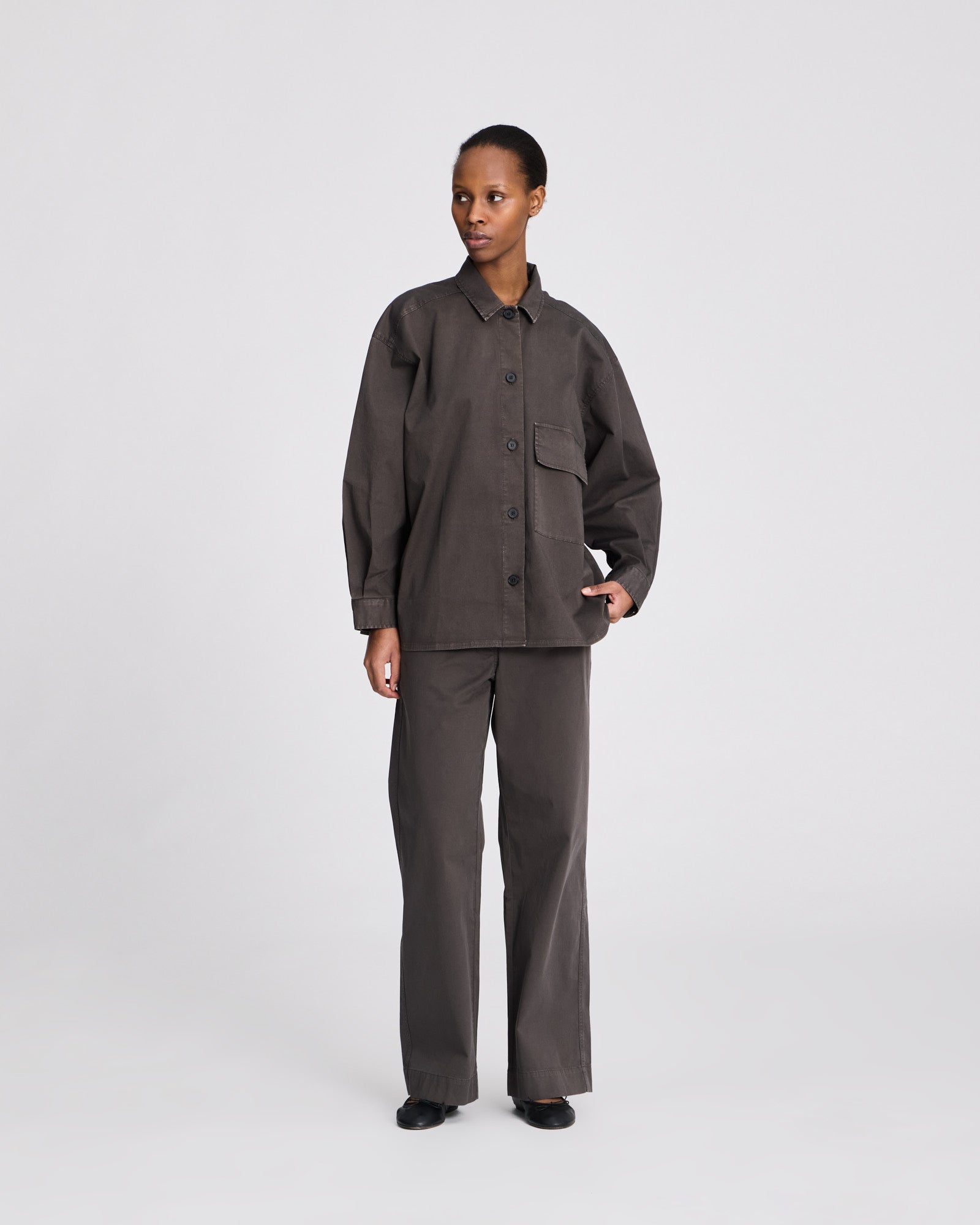 GAI+LISVA Pauline Stretched Twill Shirt Shirts & Blouses 750 Black Ink