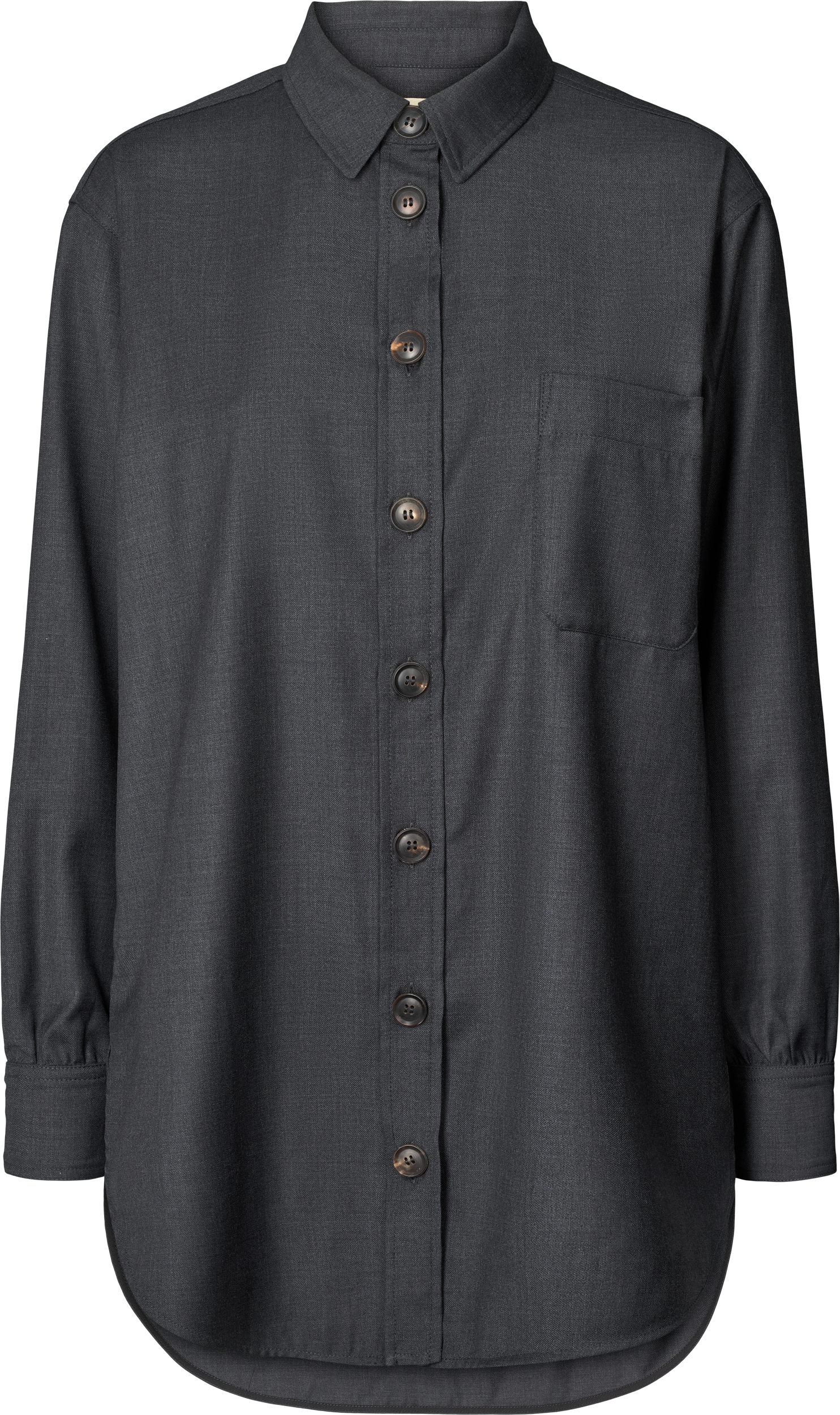 GAI+LISVA Rosa Wool Shirt Shirt 605 Dark Grey