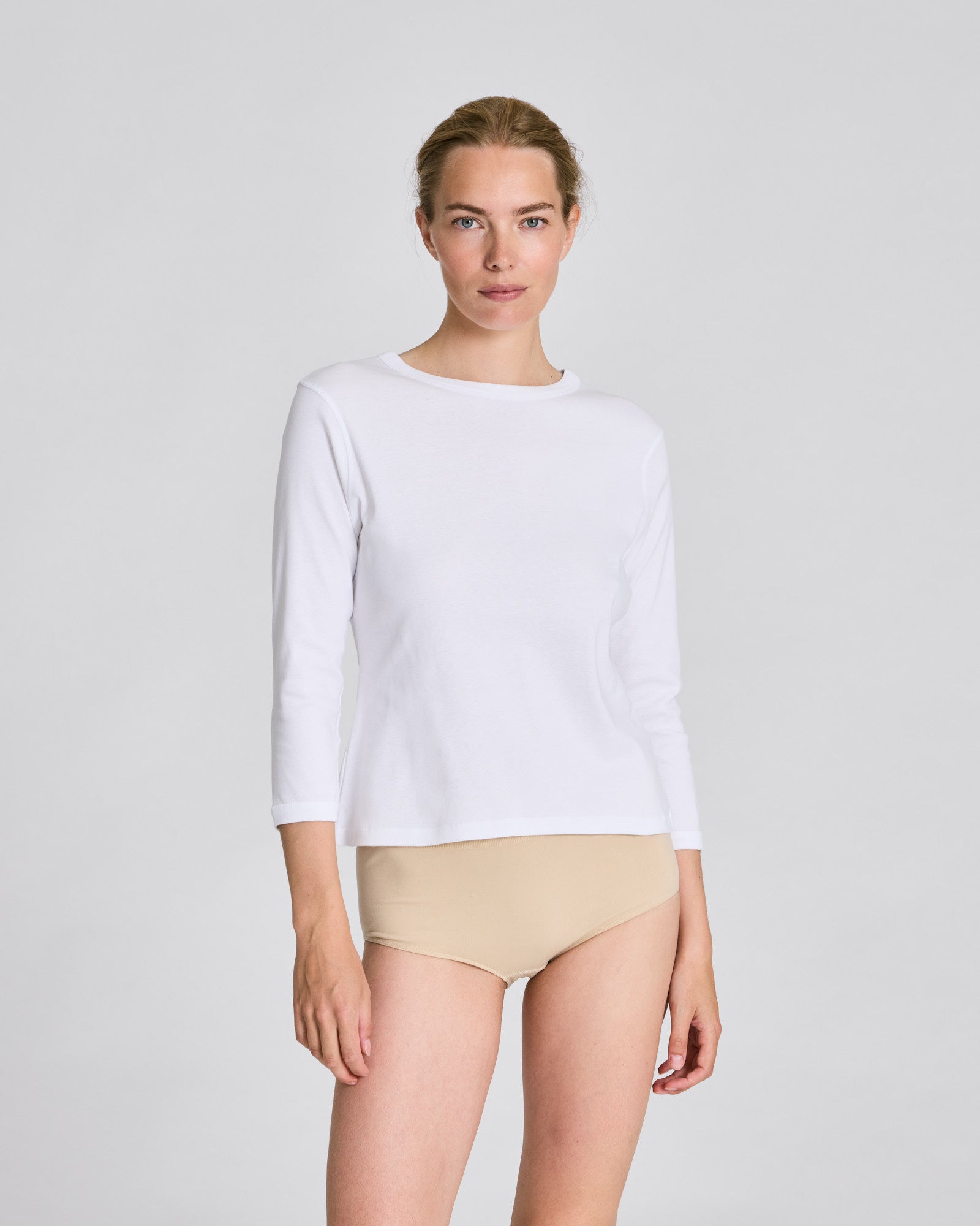 GAI+LISVA Sascha 3/4 Sleeve Cotton Top Tops & T-shirts 100 White