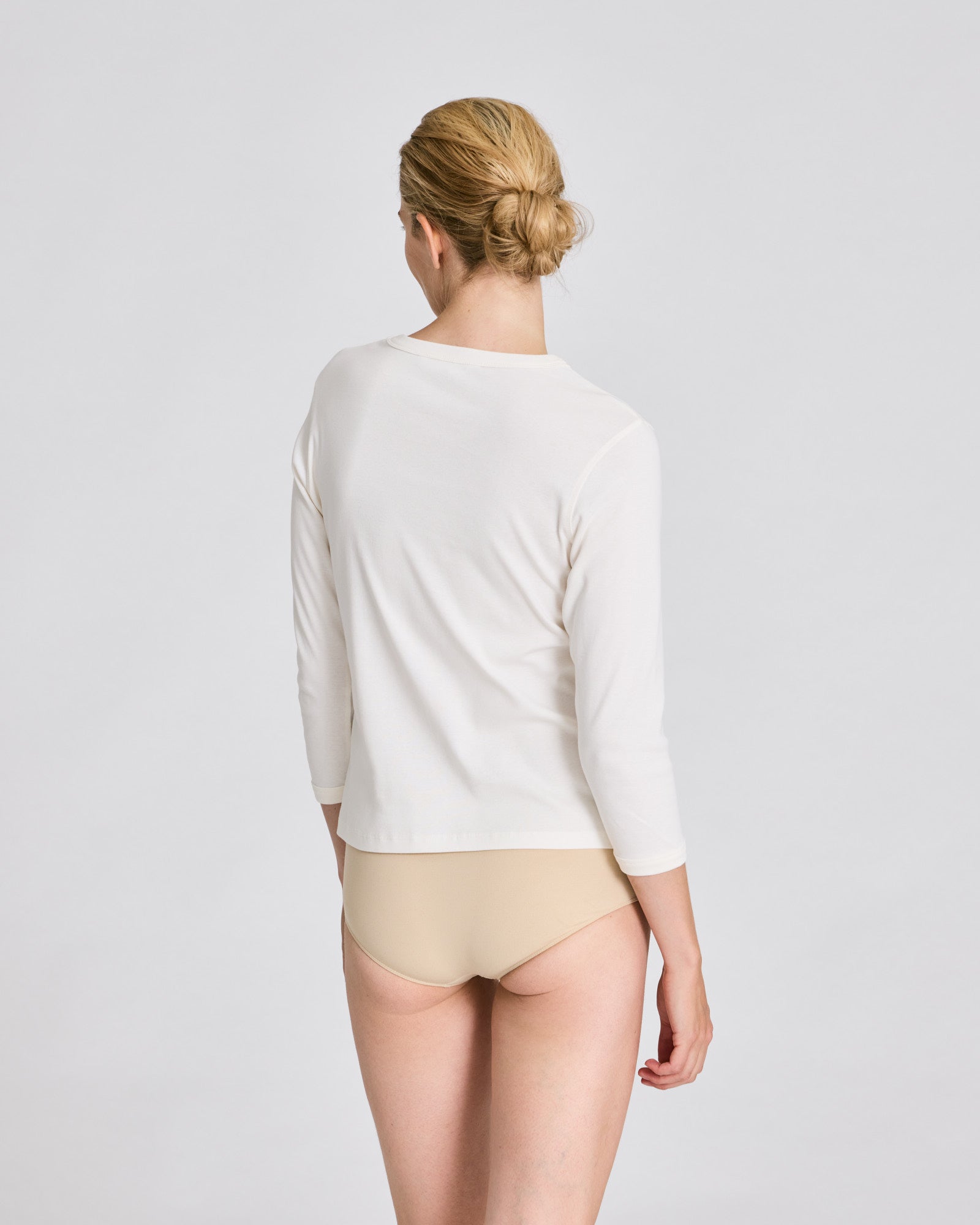 GAI+LISVA Sascha 3/4 Sleeve Cotton Top Tops & T-shirts 762 Egret