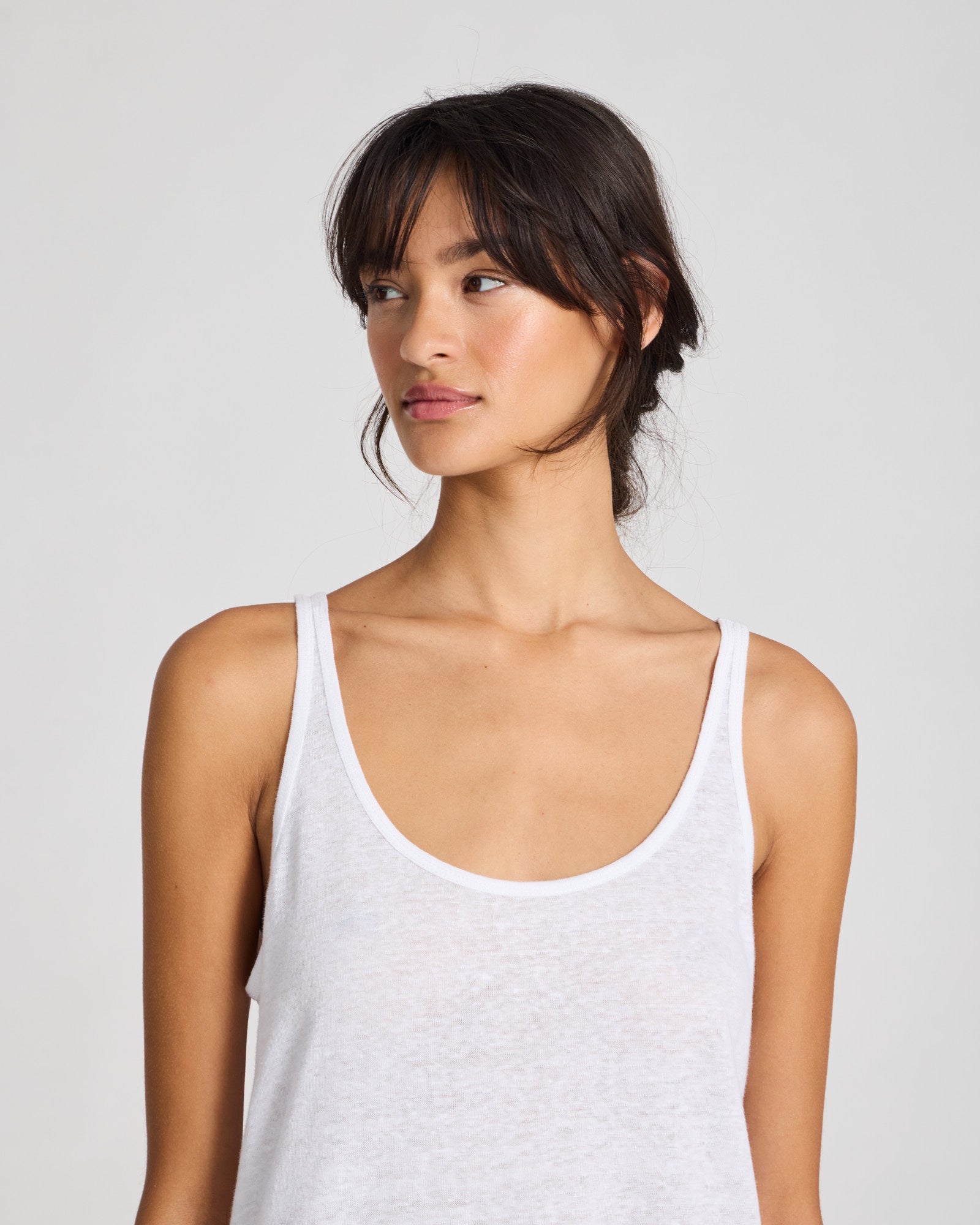 GAI+LISVA Synne Linen Top Tops & T-shirts 100 White
