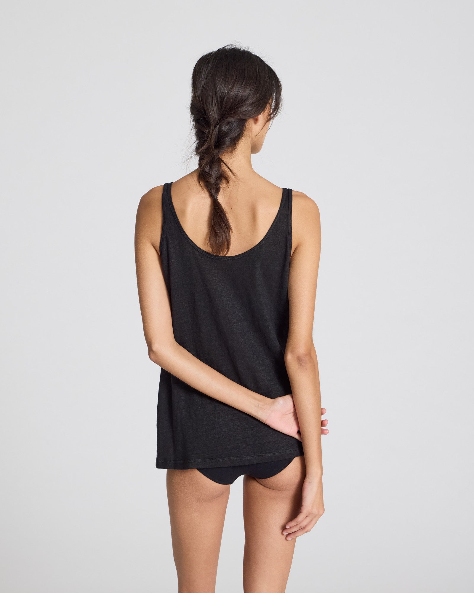 GAI+LISVA Synne Linen Top Tops & T-shirts 650 Black