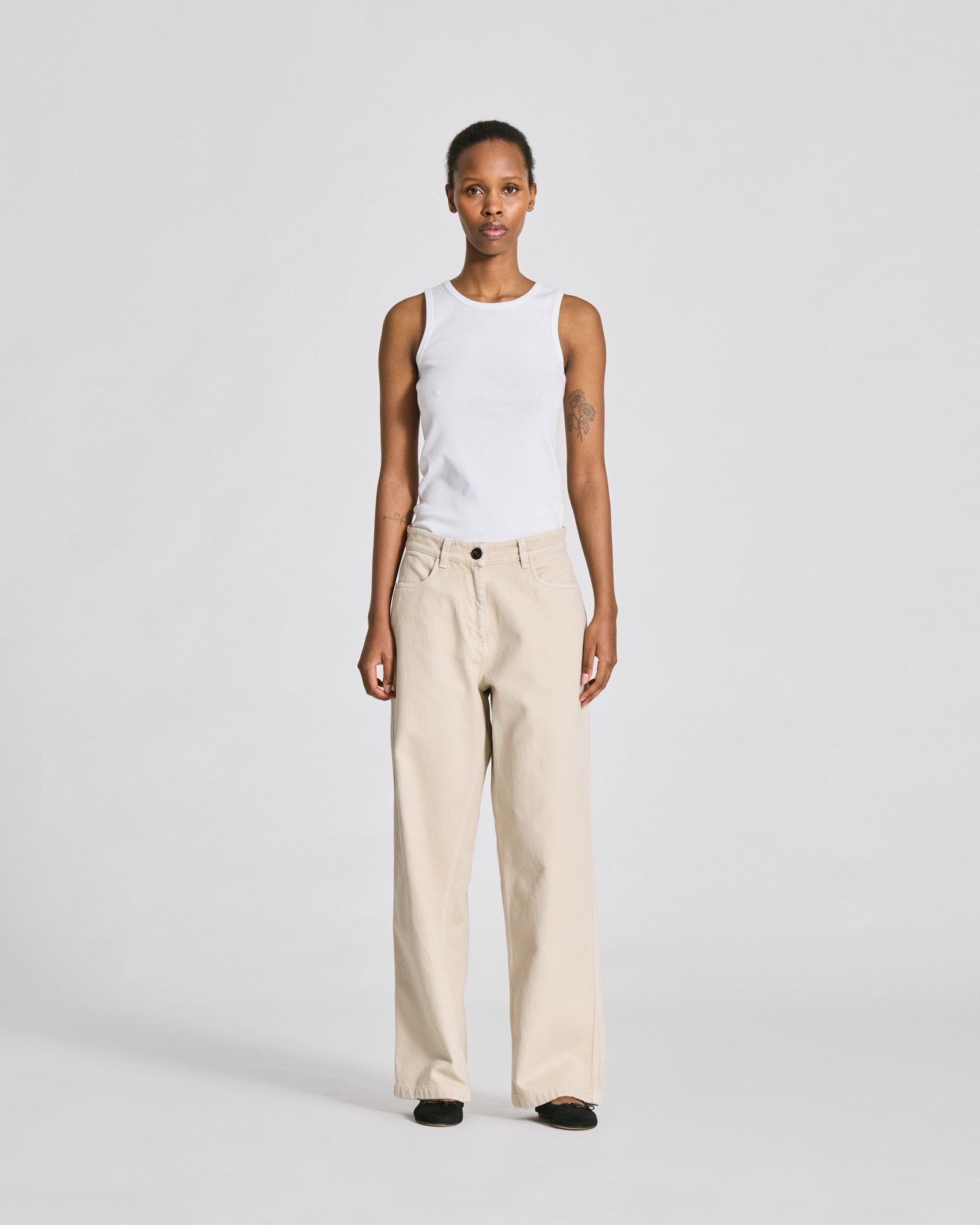 Thora Twill Pants - Ancient Grey
