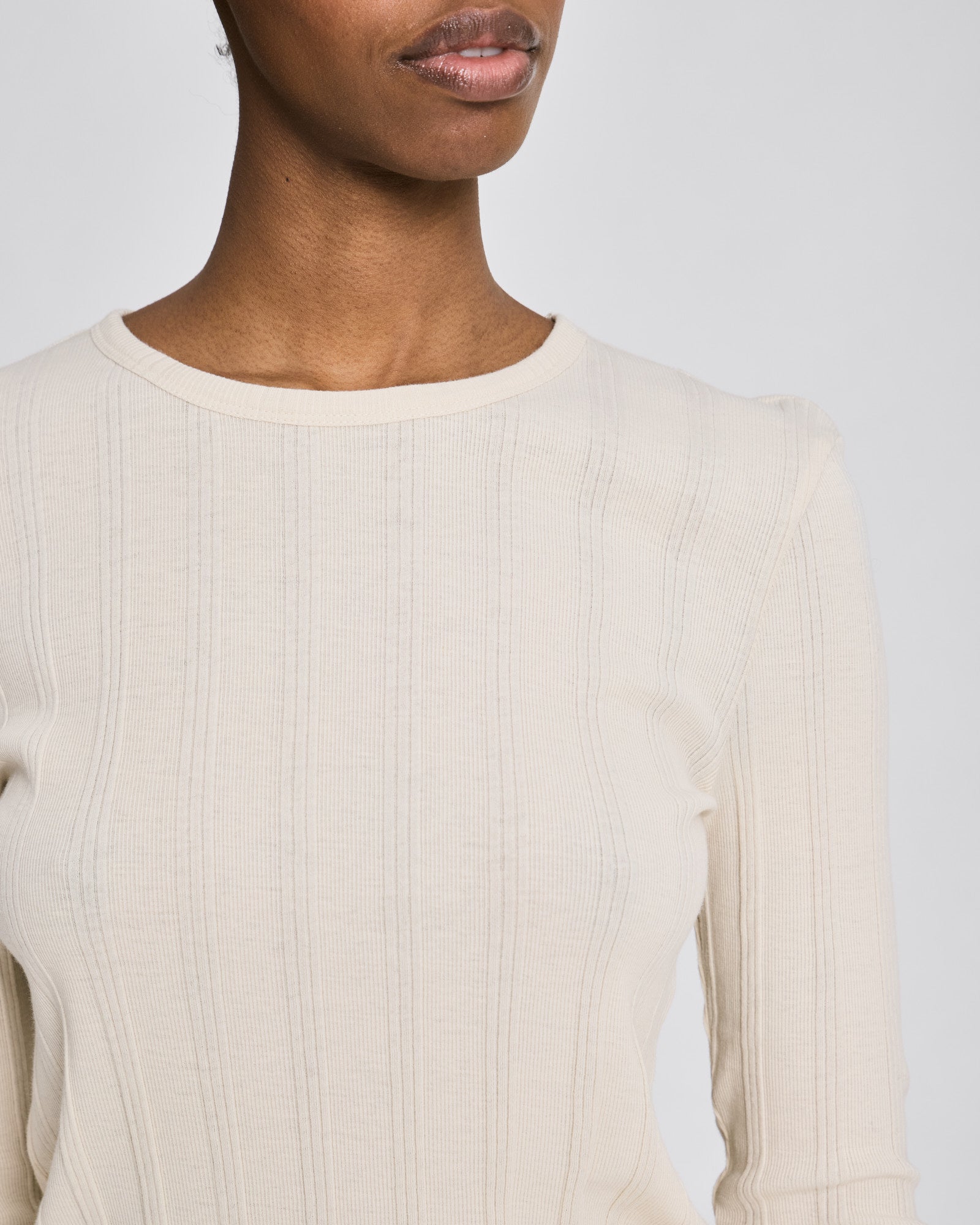 GAI+LISVA Thyra L/S Cotton Top Tops & T-shirts 139 Ancient Grey