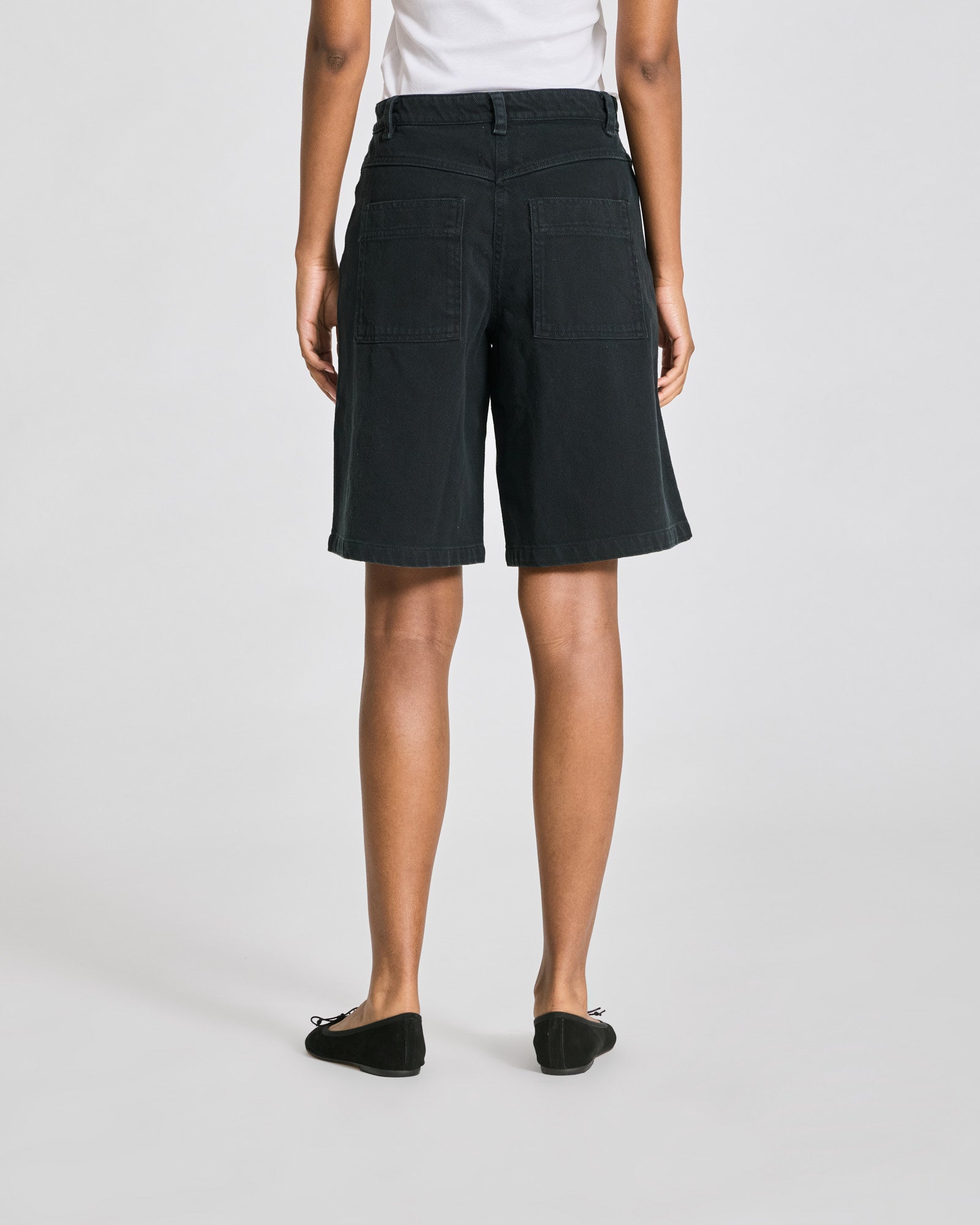 GAI+LISVA Tina Twill Shorts GOTS Trousers & Shorts 652 Stretch Limo Black