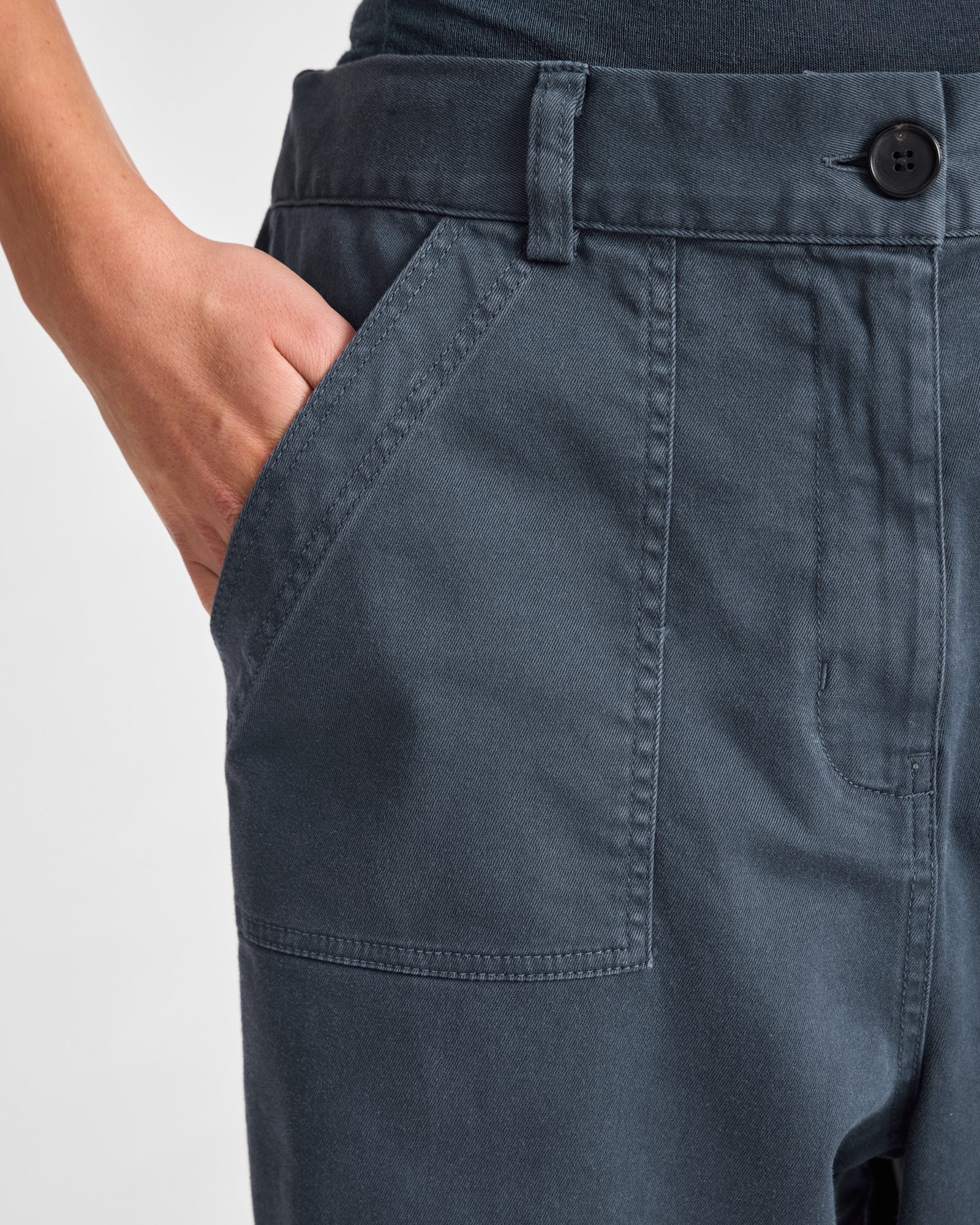 GAI+LISVA Tinne Cotton Twill Pant Pants & Shorts 472 Denim Blue