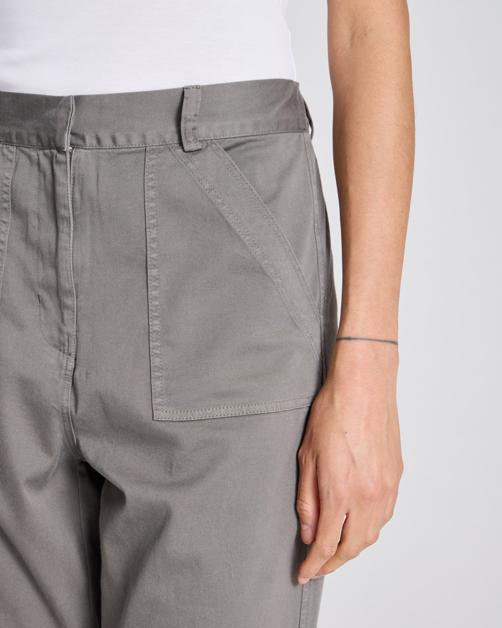 GAI+LISVA Tinne Cotton Twill Pant Pants & Shorts 193 Metal Grey