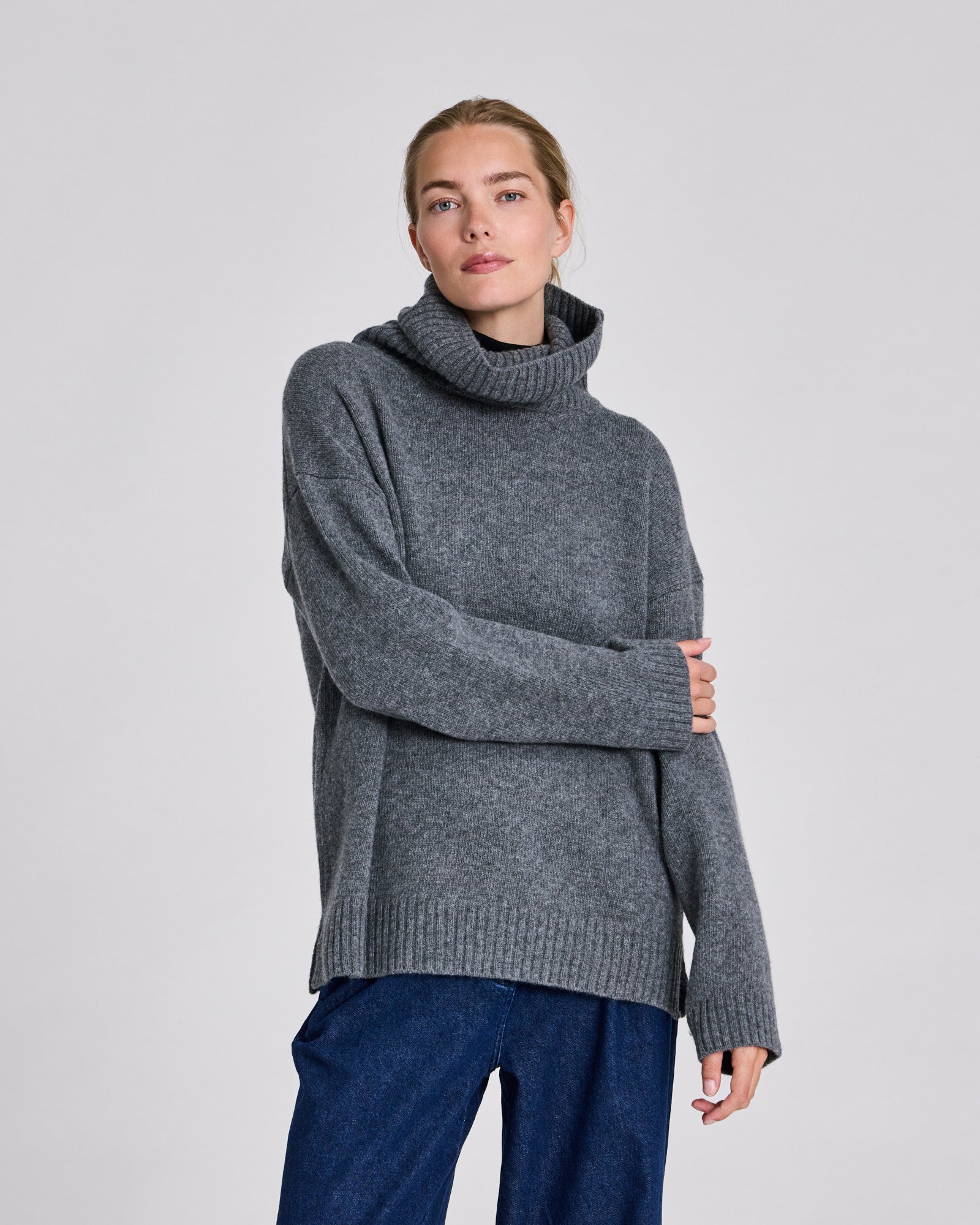 GAI+LISVA Vera Lambswool Jumper Lambswool l Knitwear 631 Grafitti Grey Melangé