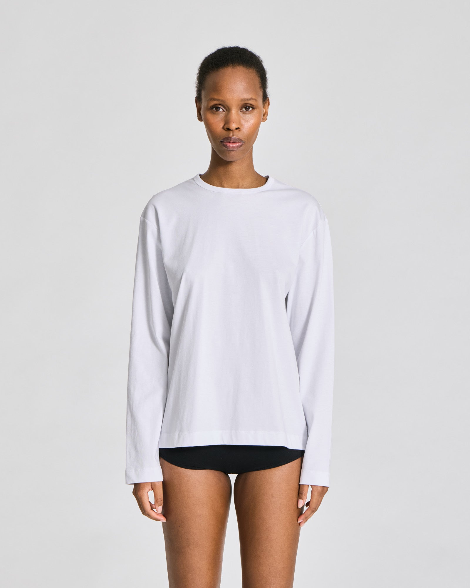 GAI+LISVA Veronica L/S Cotton Single Jersey Tee Tops & T-shirts 100 White