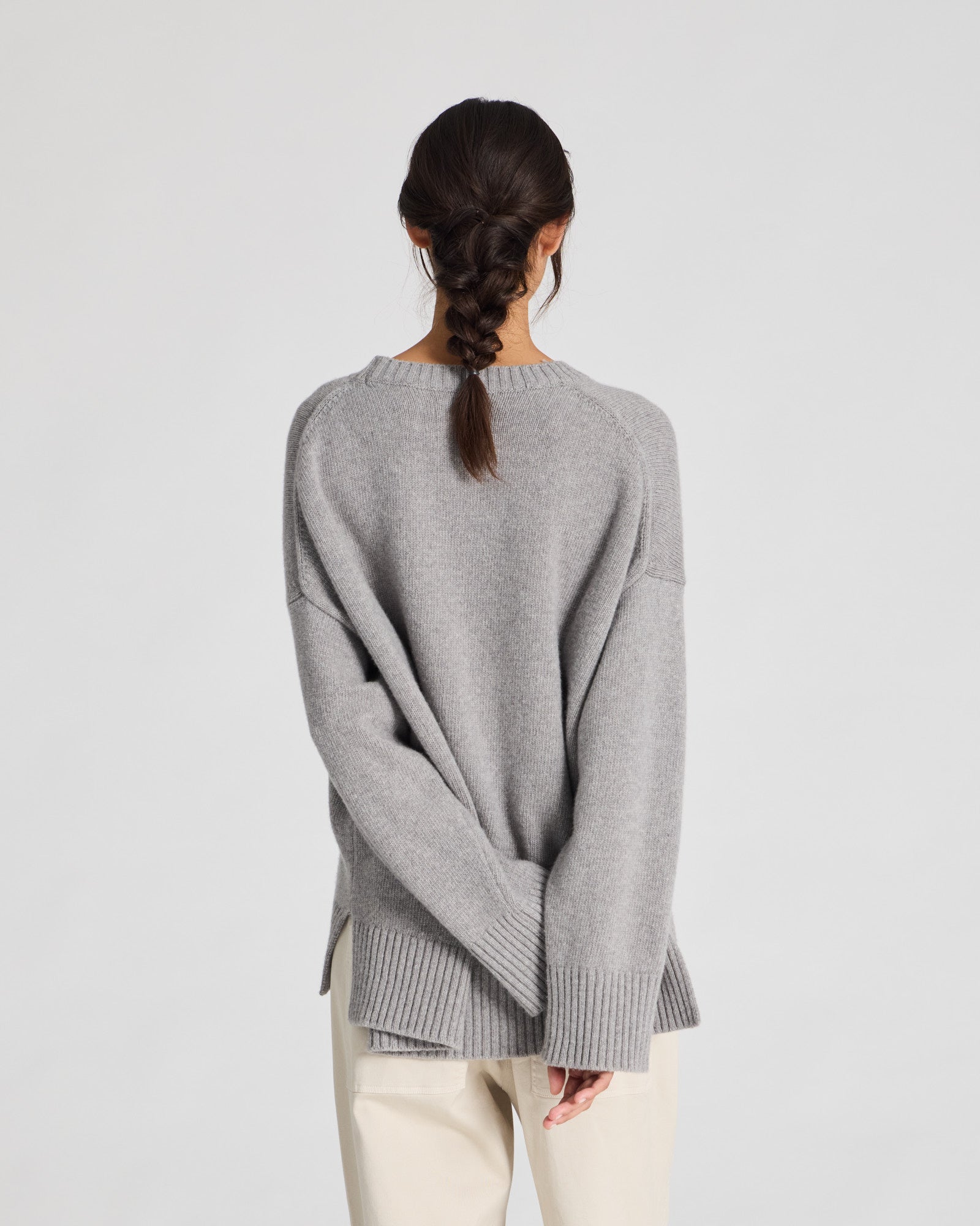 GAI+LISVA Vigga Lambswool Jumper Lambswool l Knitwear 602 Grey Melange