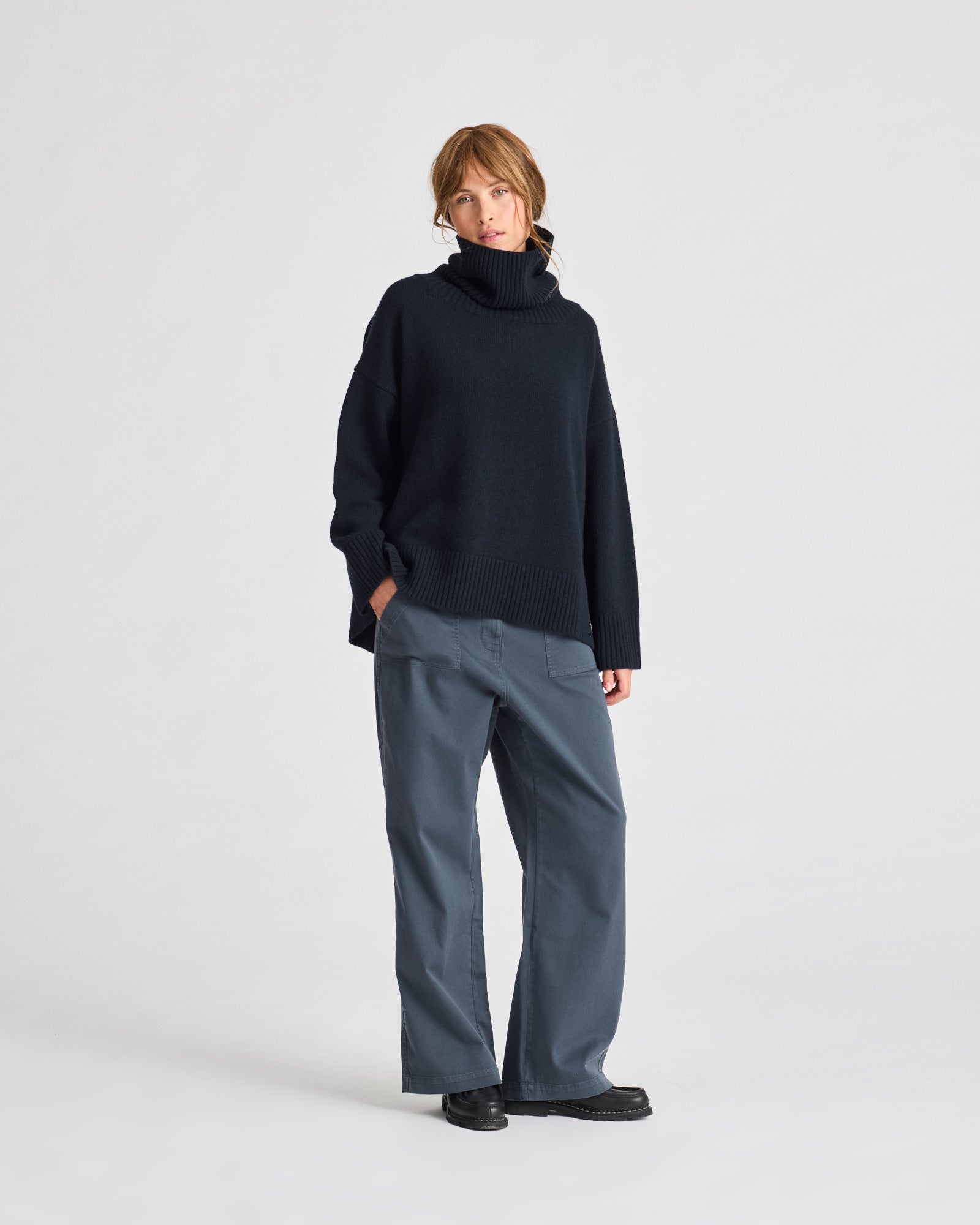 GAI+LISVA Vita Lambswool Jumper Knit 181 Midnight Blue