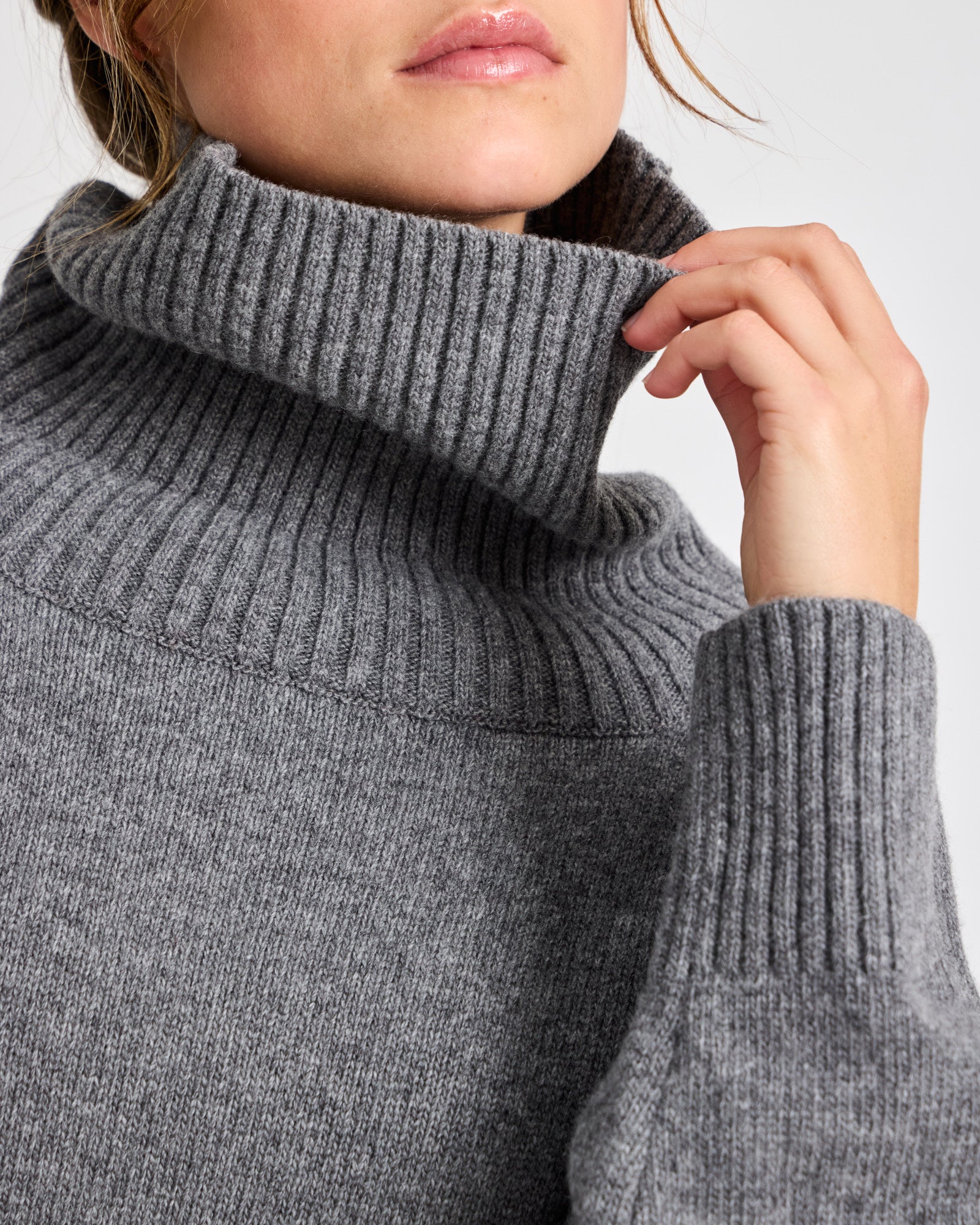 GAI+LISVA Vita Lambswool Jumper Knit 631 Grafitti Grey Melangé