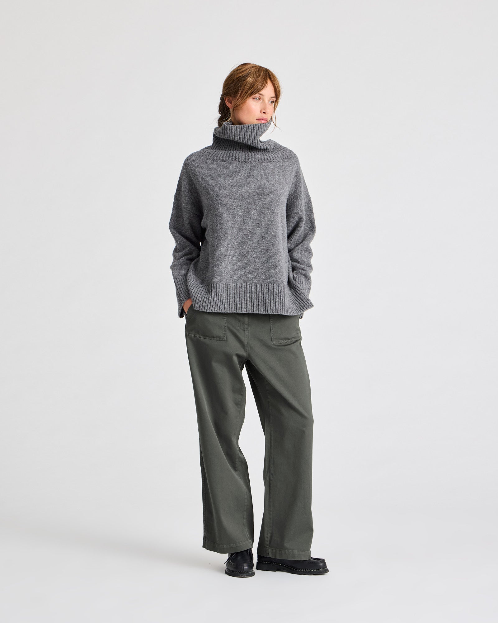 GAI+LISVA Vita Lambswool Jumper Knit 631 Grafitti Grey Melangé