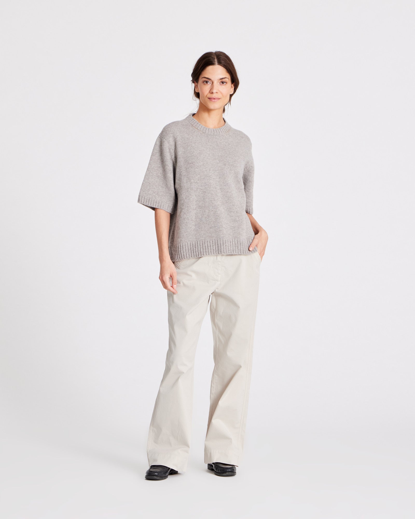 GAI+LISVA Tulle Lambswool Jumper GOTS 243975 Knit 173 Stone Grey
