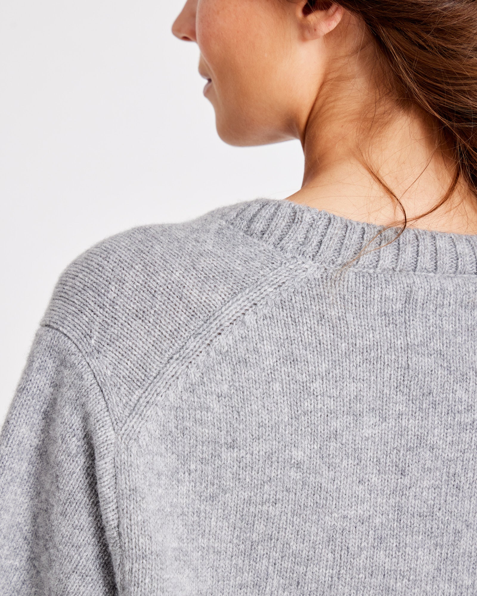 GAI+LISVA Tulle Lambswool Jumper GOTS 243975 Knit 602 Grey Melange