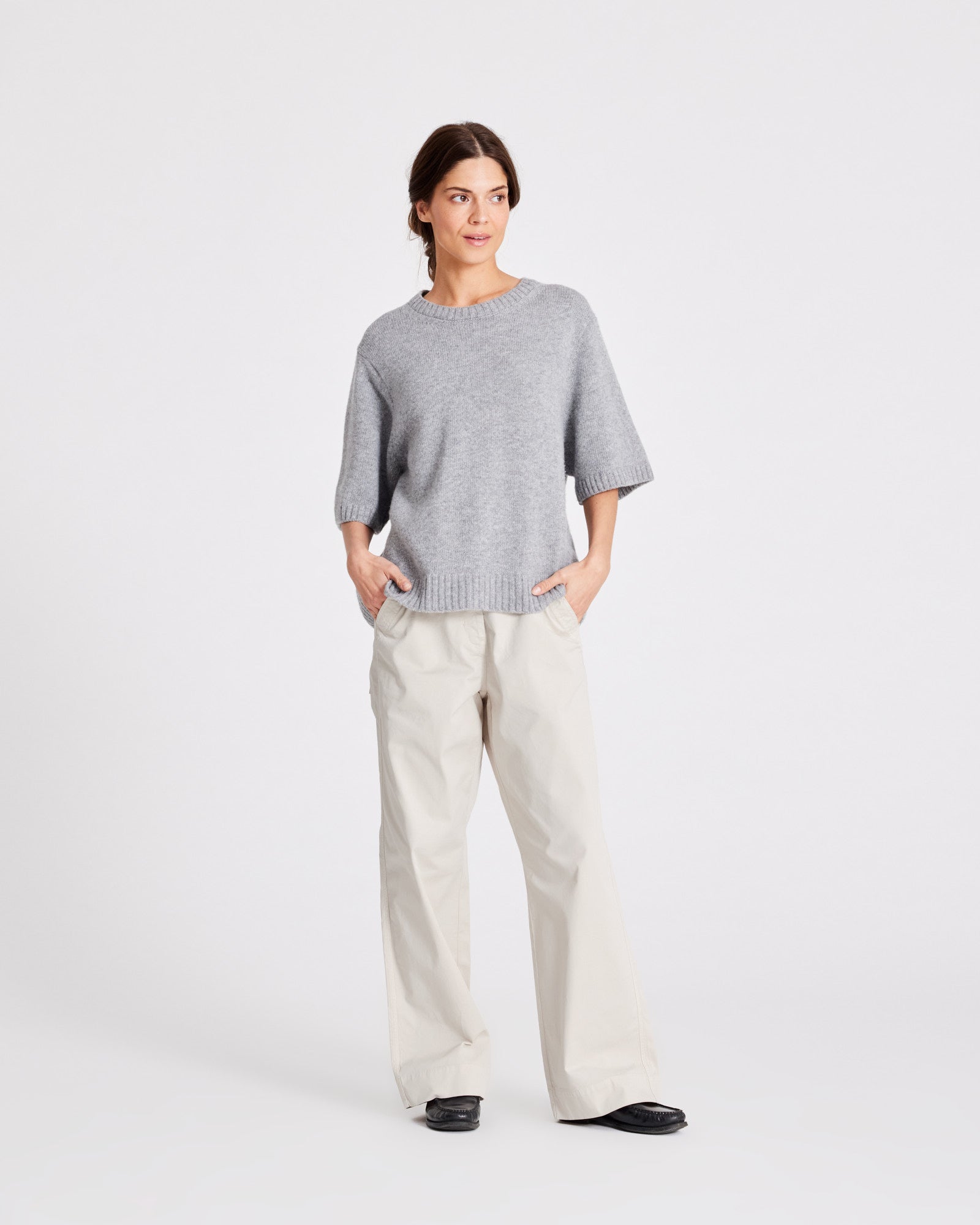 GAI+LISVA Tulle Lambswool Jumper GOTS 243975 Knit 602 Grey Melange