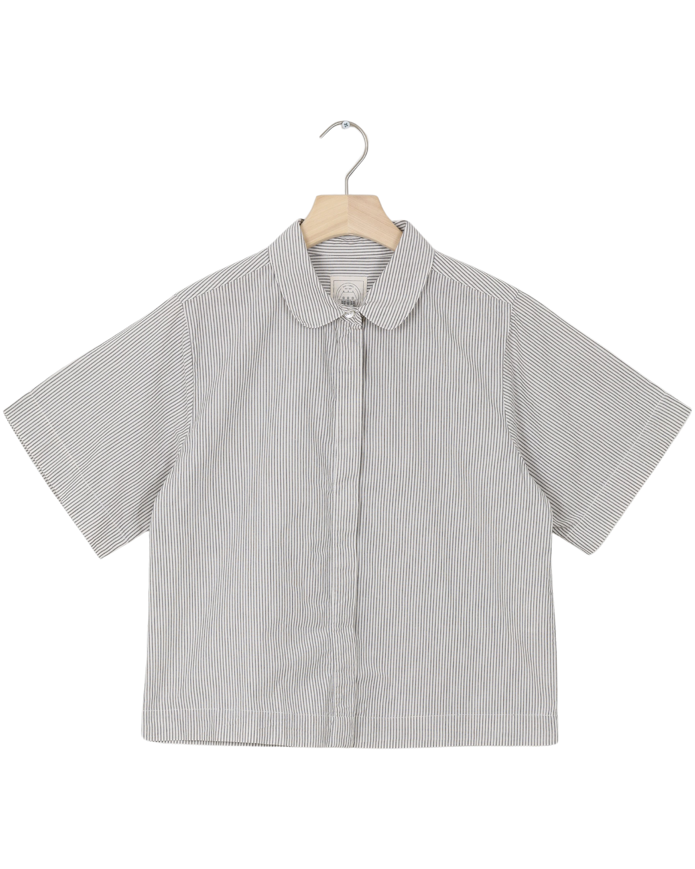Secondhand Elena S/S Shirt Gots 243975 - Mulch White Stripe