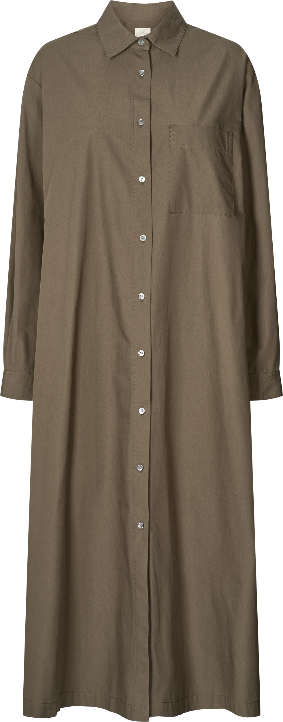GAI+LISVA Alba L/S Poplin Shirt Dress Dresses & Skirts 651 Black Olive