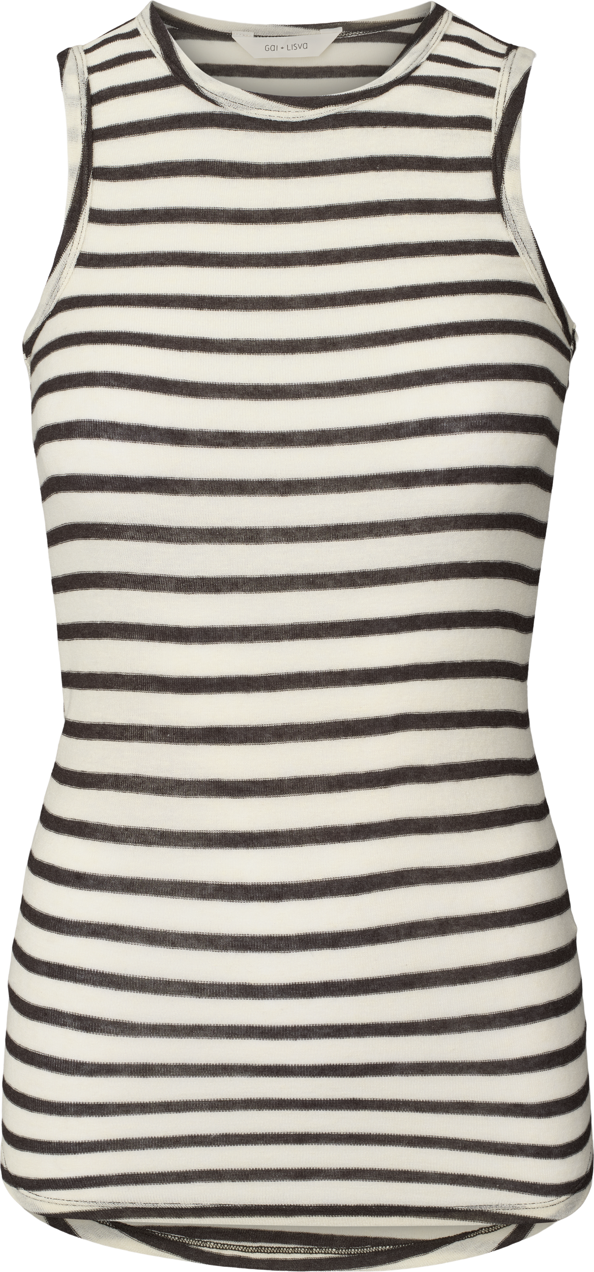 GAI+LISVA Alberte Wool Top Top 196 Reverse Dark Grey Stripe