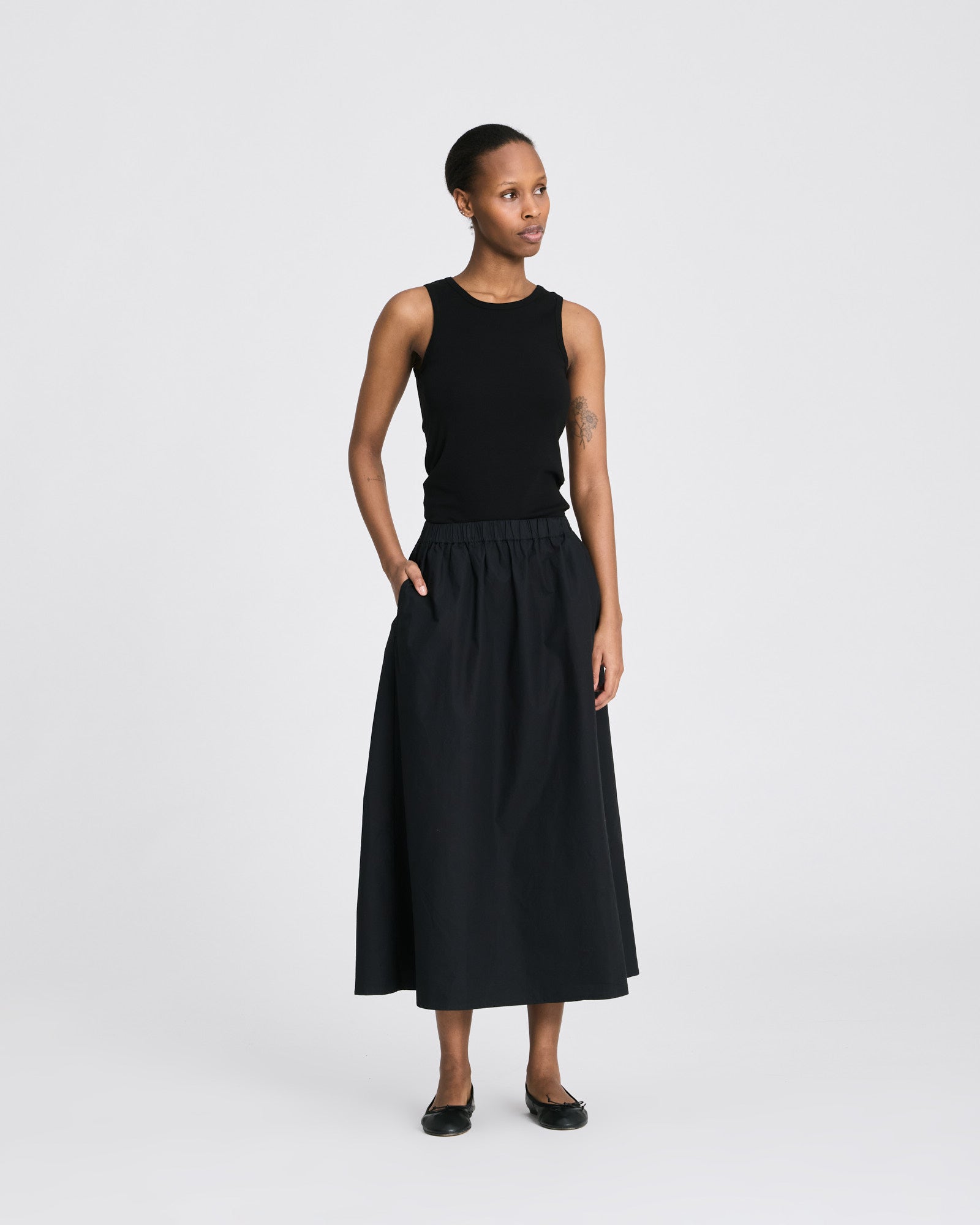 GAI+LISVA Alice Poplin Skirt GOTS Dresses & Skirts 650 Black