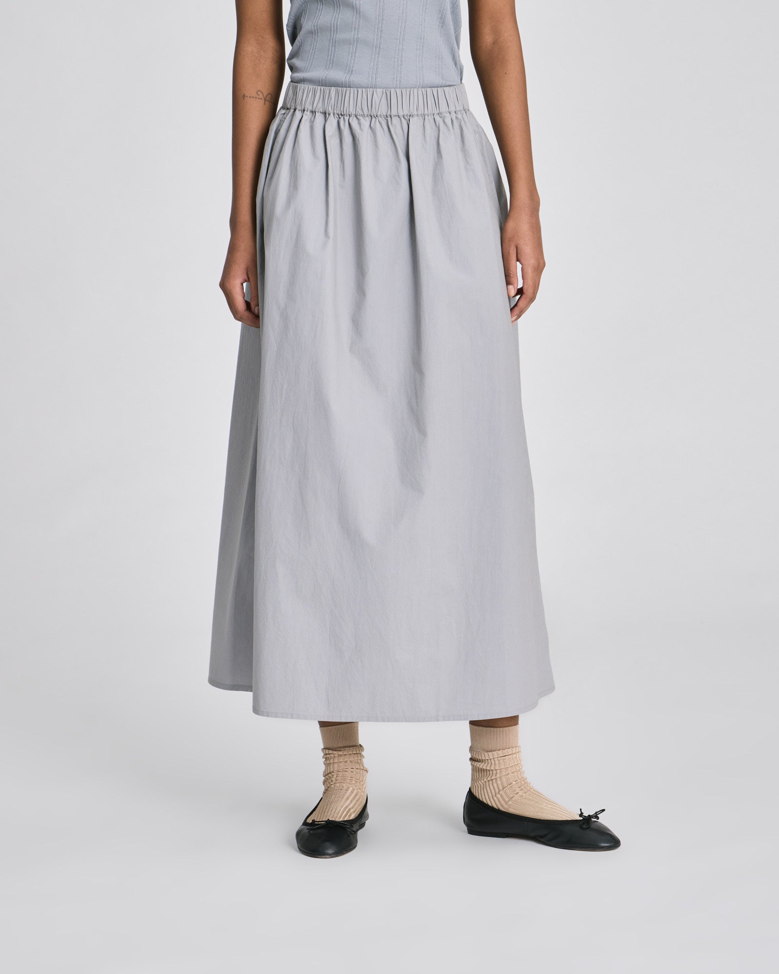 Alice Poplin Skirt GOTS - Monument
