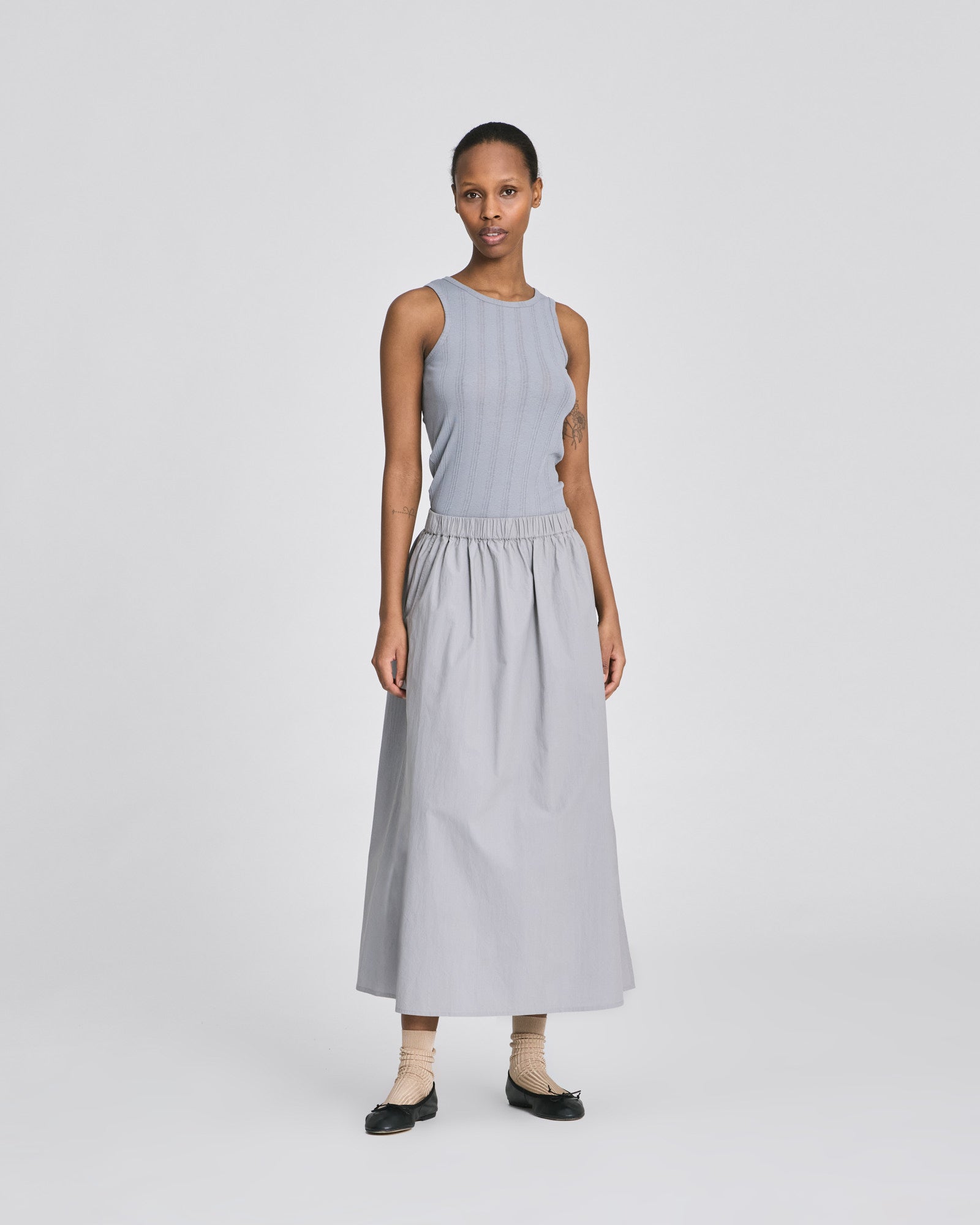 Alice Poplin Skirt GOTS - Monument