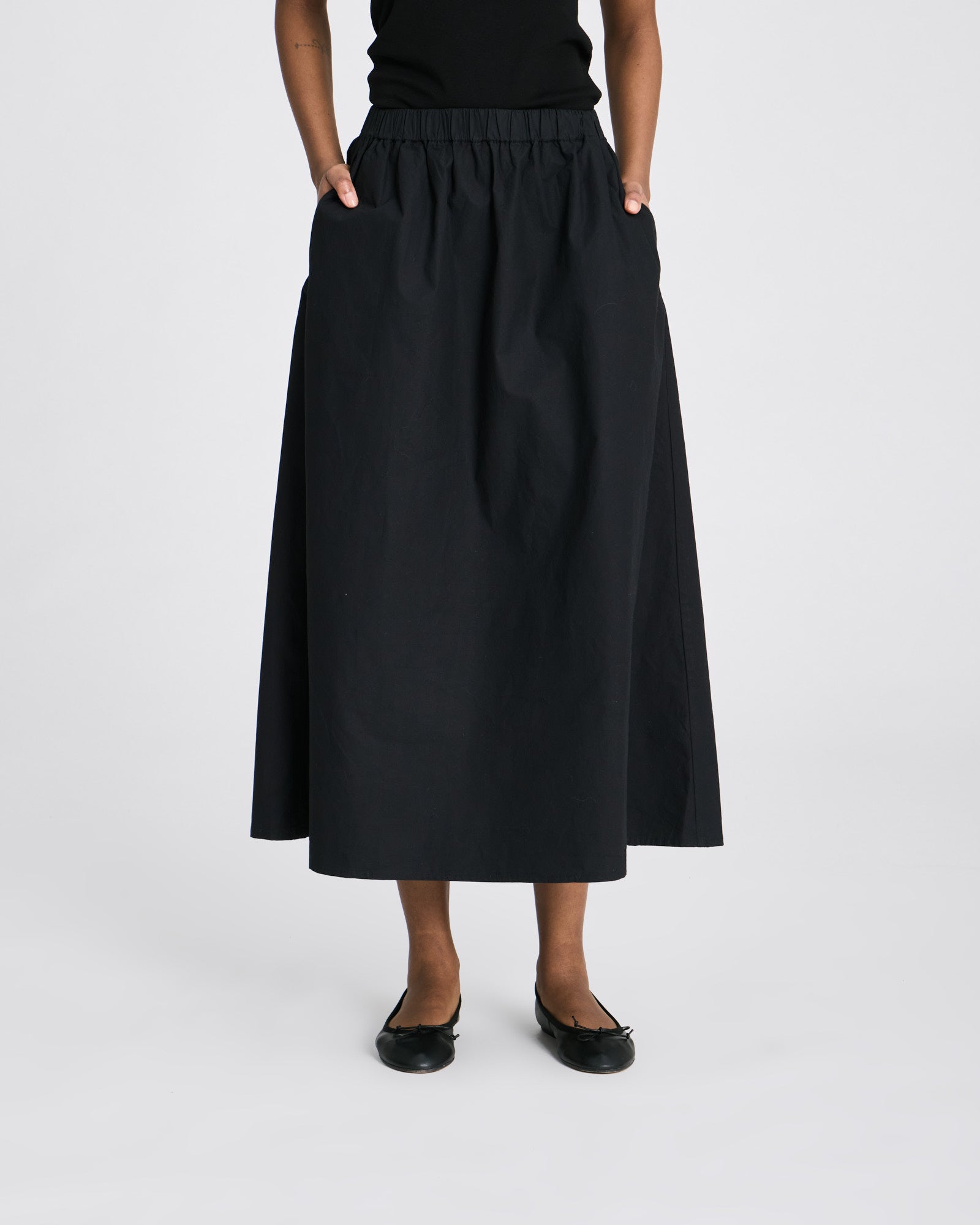 GAI+LISVA Alice Poplin Skirt GOTS Dresses & Skirts 650 Black
